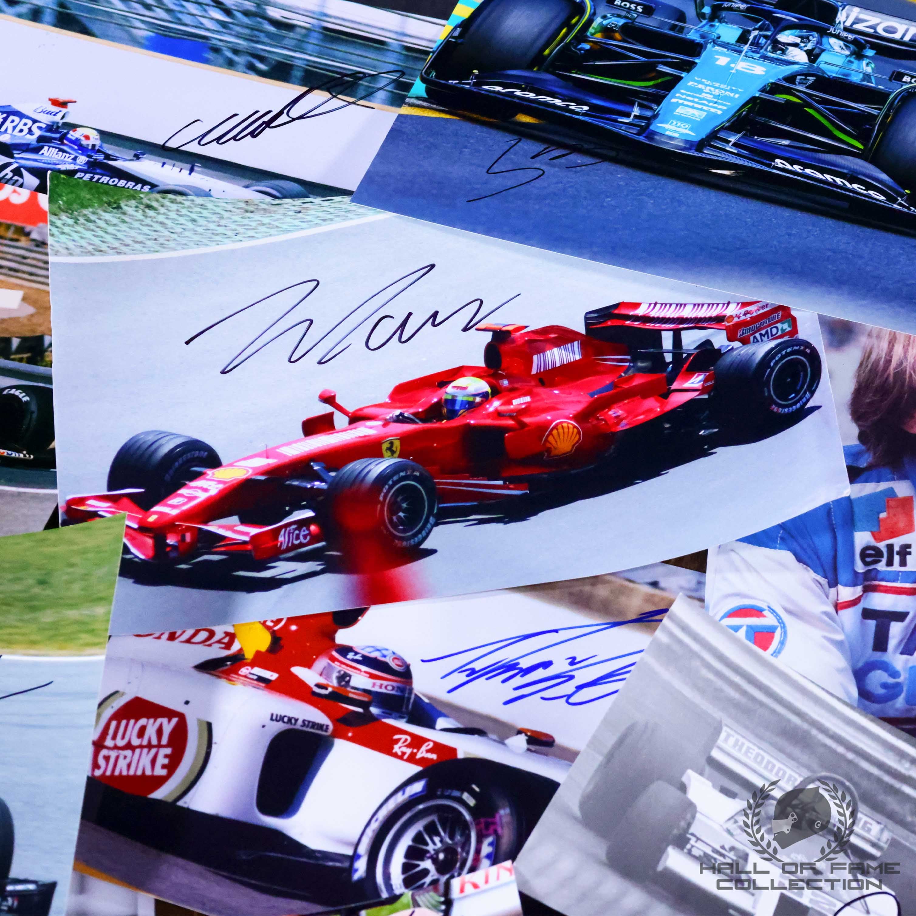 1950's-2025 F1 Driver Autograph Collection Lot - Including 20 World Champions