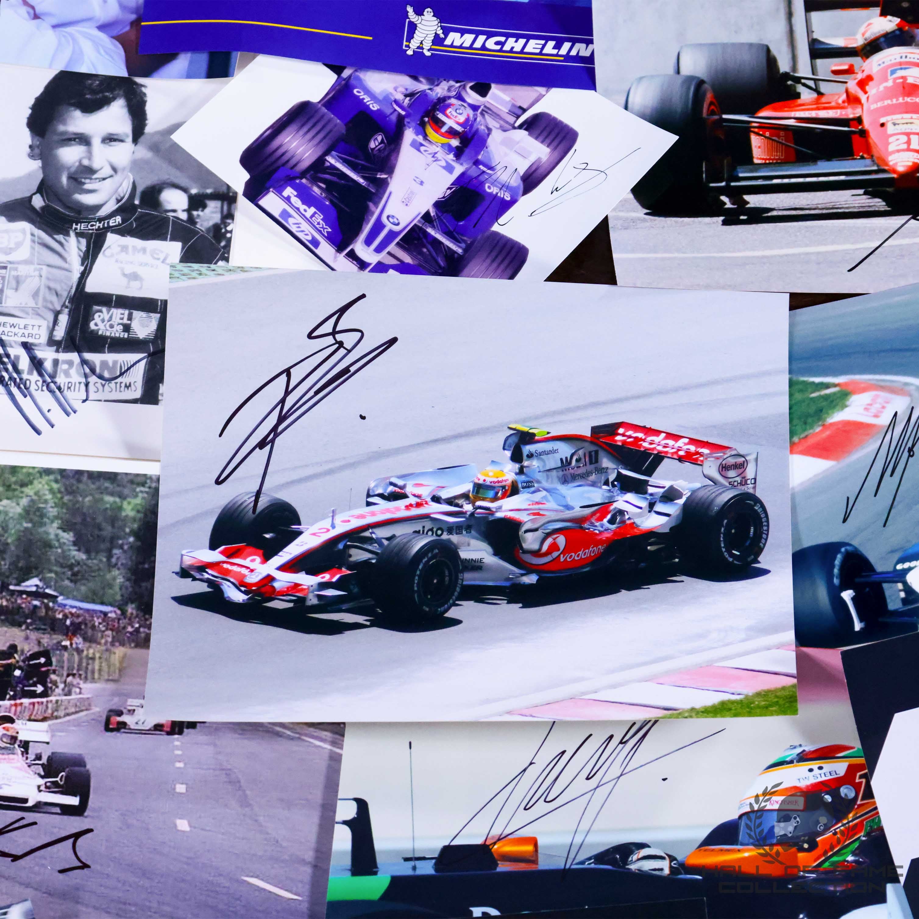 1950's-2025 F1 Driver Autograph Collection Lot - Including 20 World Champions