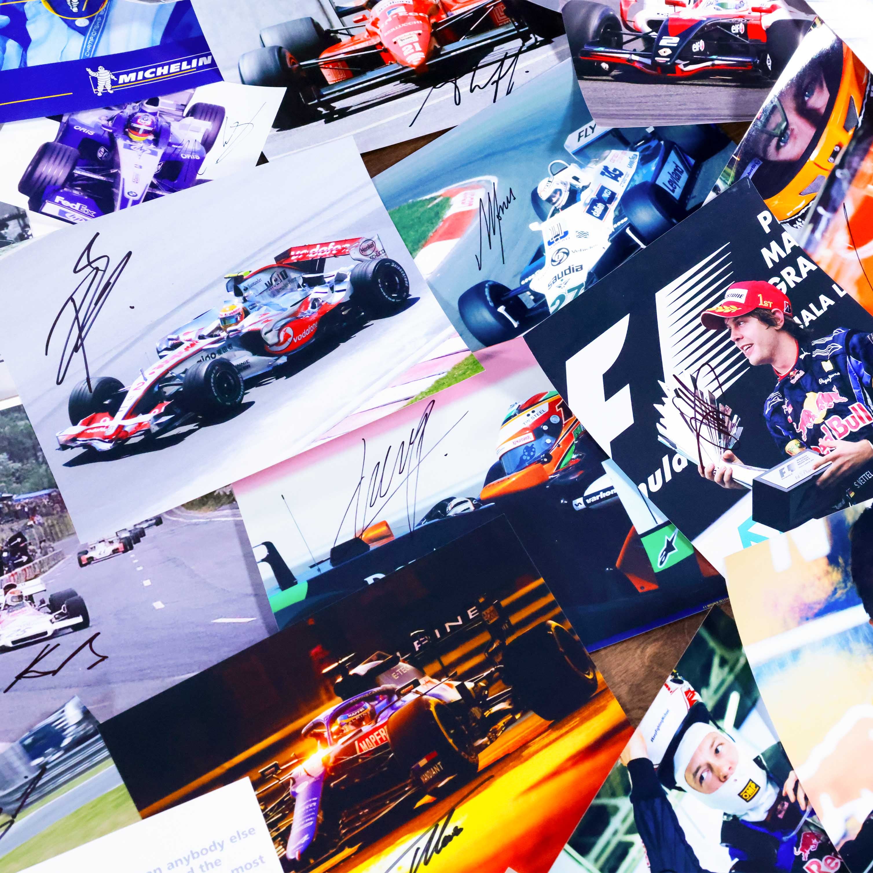 1950's-2025 F1 Driver Autograph Collection Lot - Including 20 World Champions