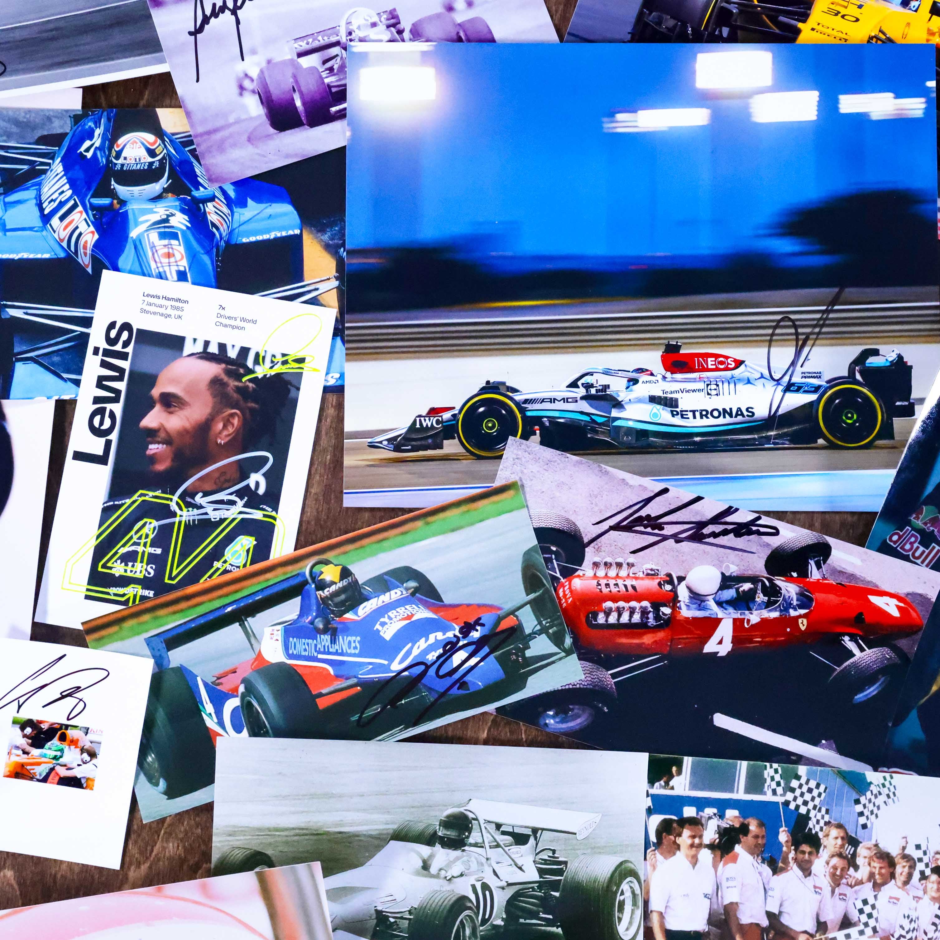 1950's-2025 F1 Driver Autograph Collection Lot - Including 20 World Champions