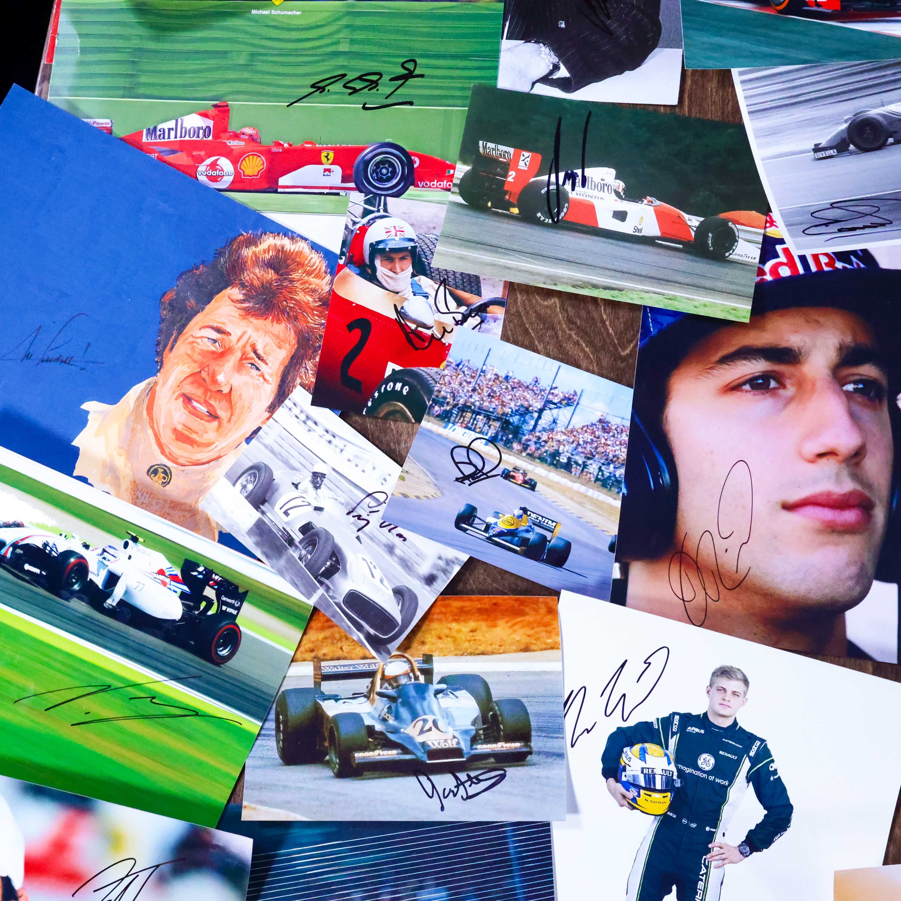 1950's-2025 F1 Driver Autograph Collection Lot - Including 20 World Champions