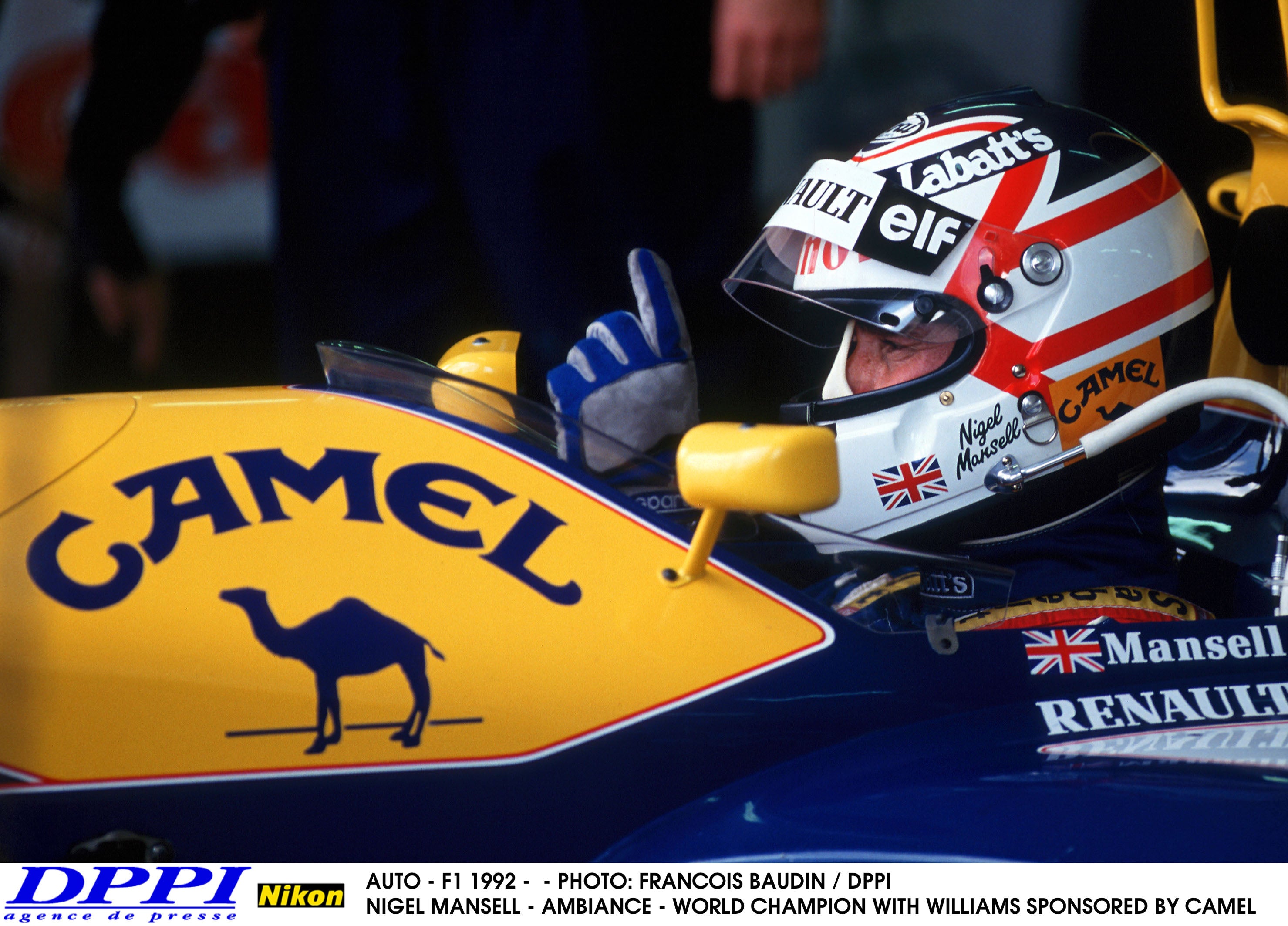 1992 Nigel Mansell World Champion Replica Williams Renault F1 Helmet