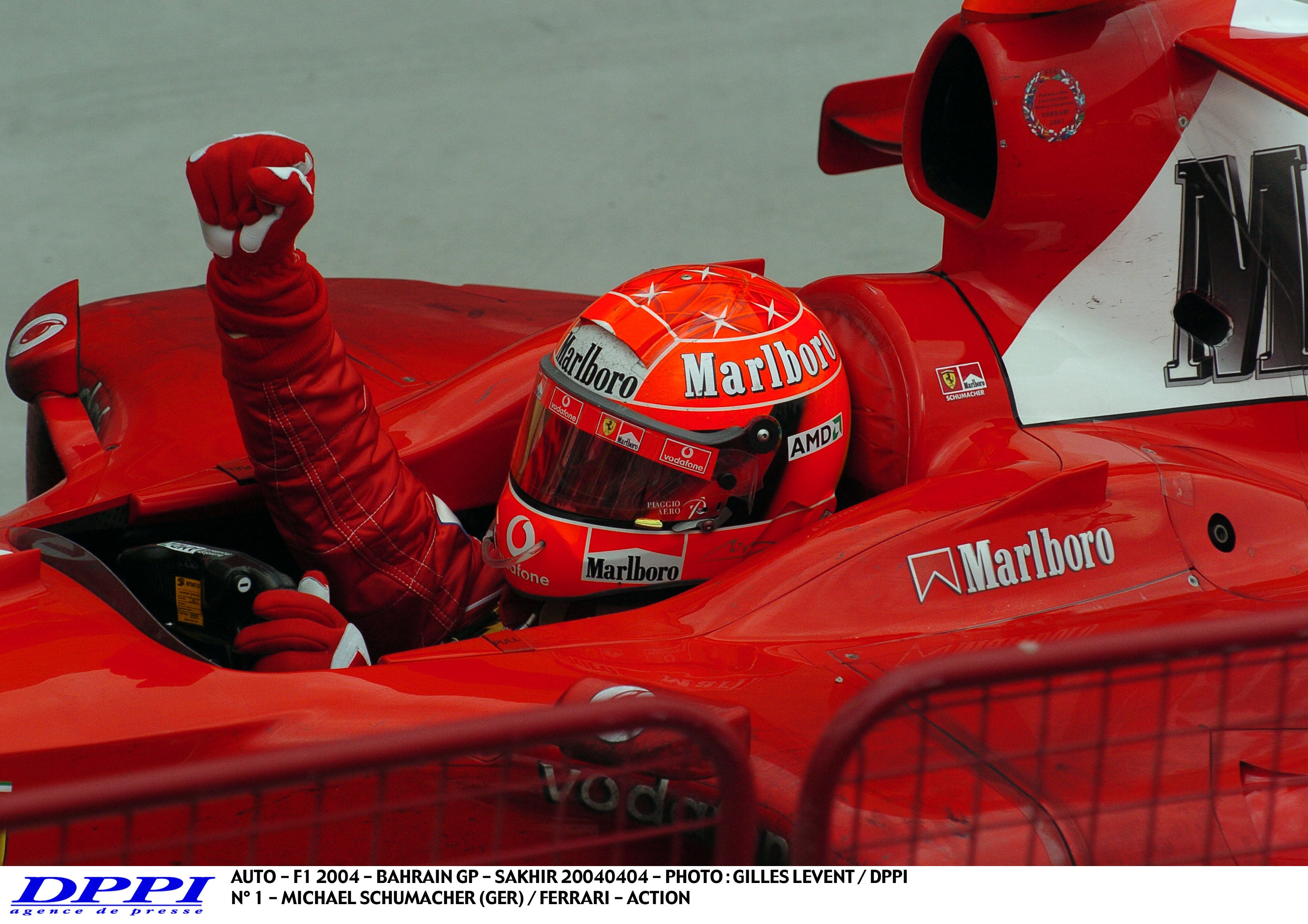 2004 Michael Schumacher Signed Schuberth RF1 Replica Scuderia Ferrari F1 Helmet