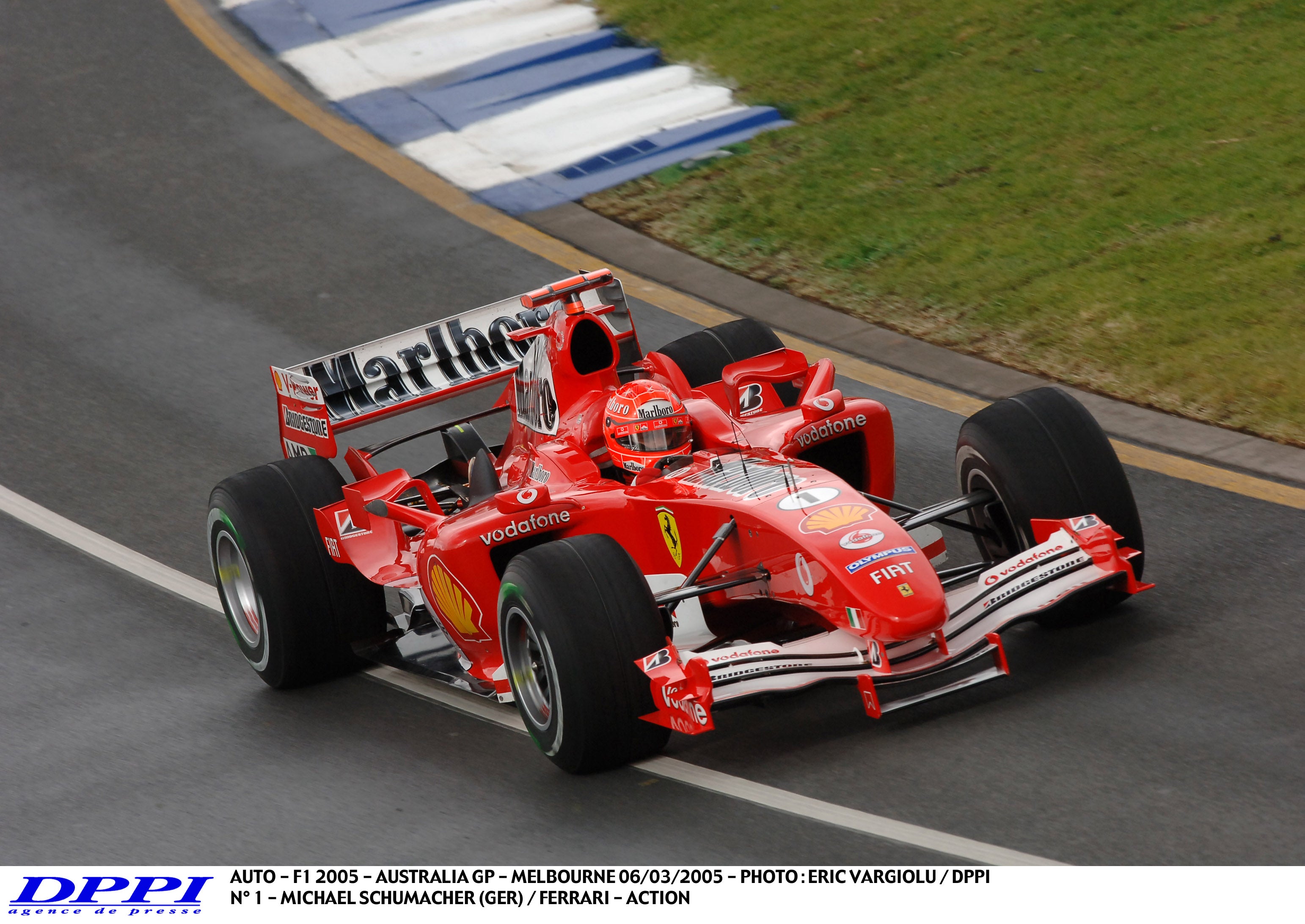 2005 Michael Schumacher Signed Australia/Malaysia Used Scuderia Ferrari F1 Helmet