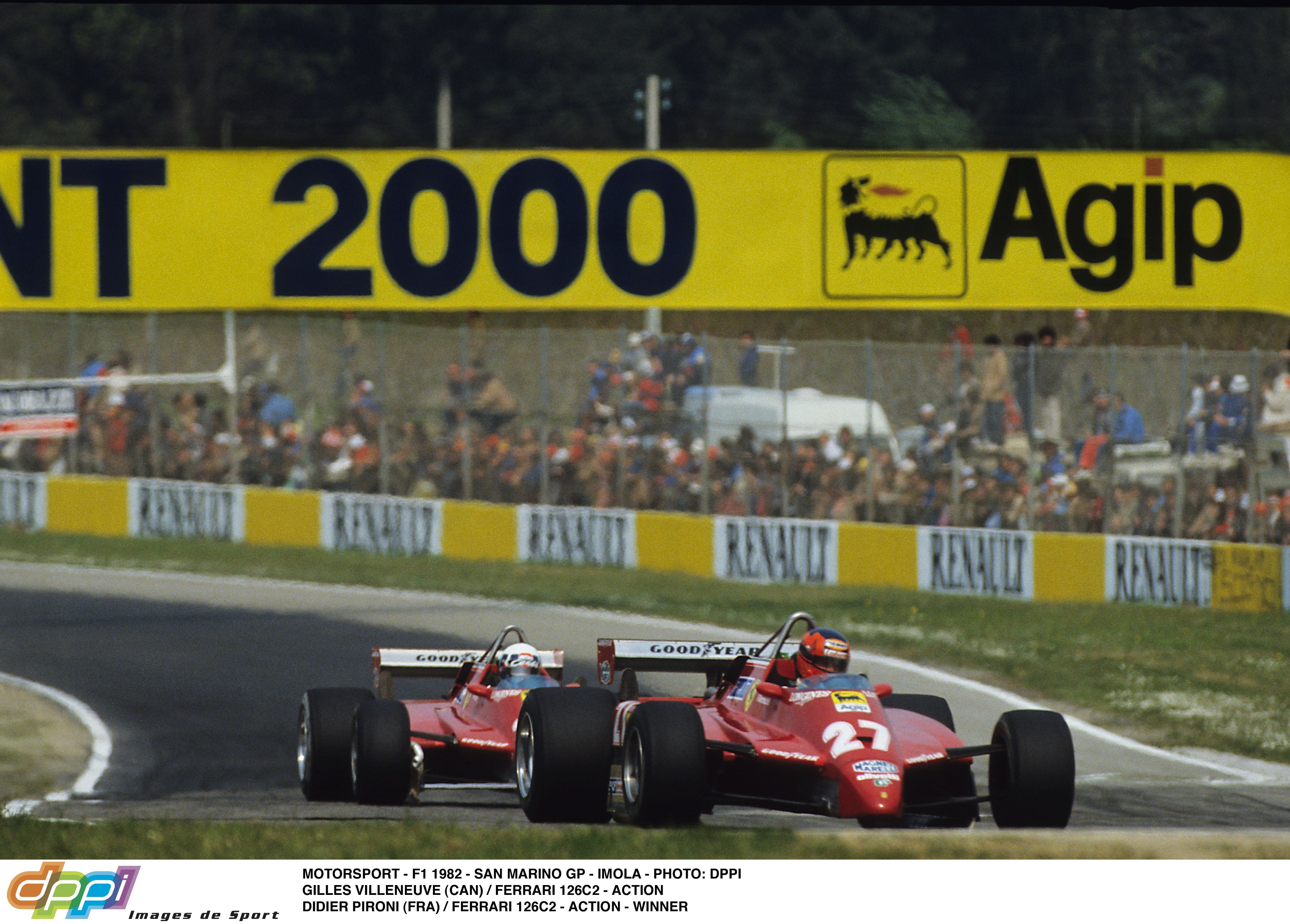 1982 Gilles Villeneuve Last Podium/Race San Marino GP Race Used Scuderia Ferrari F1 Helmet