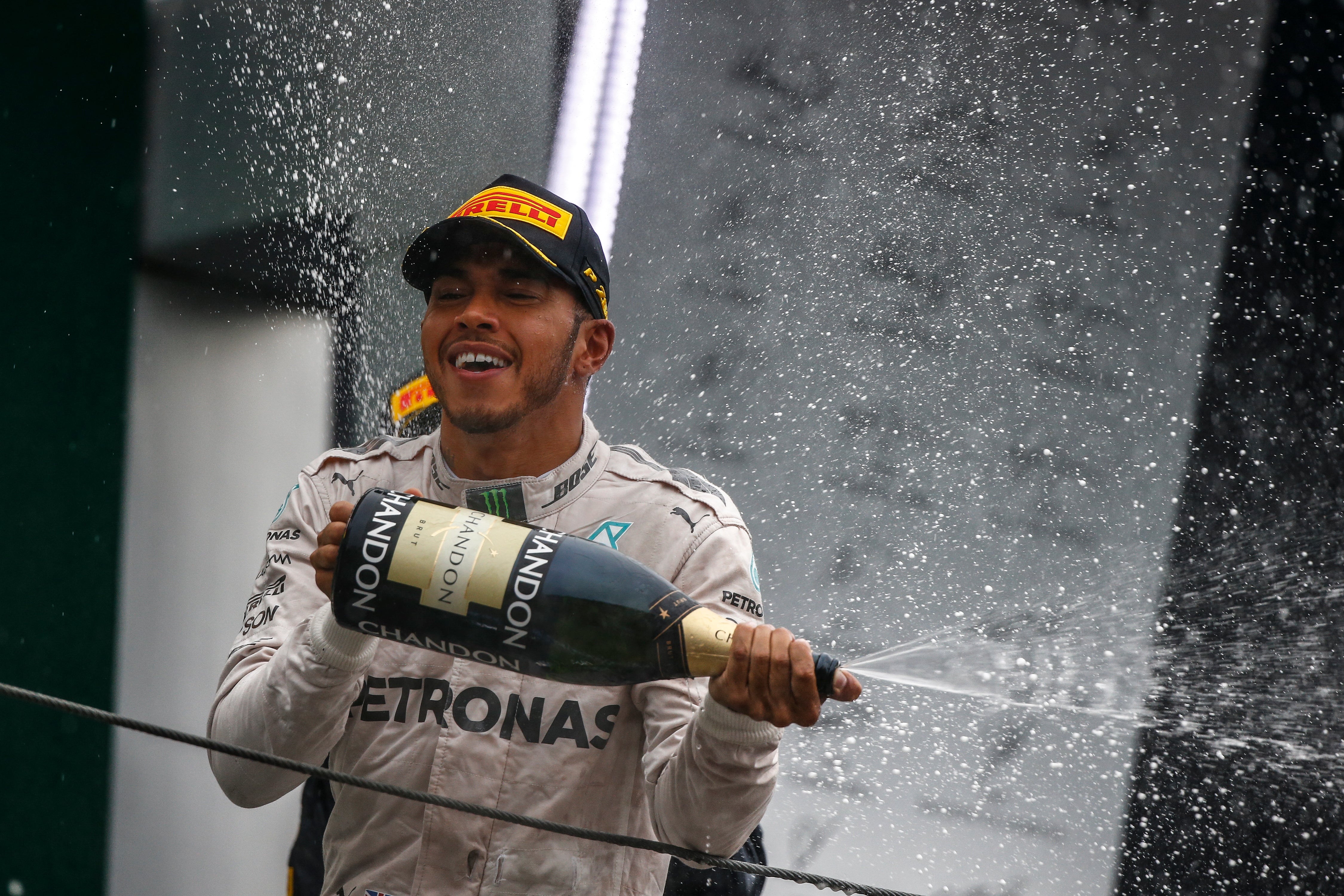 2016 Lewis Hamilton Signed Original F1 Race Win Podium Bottle