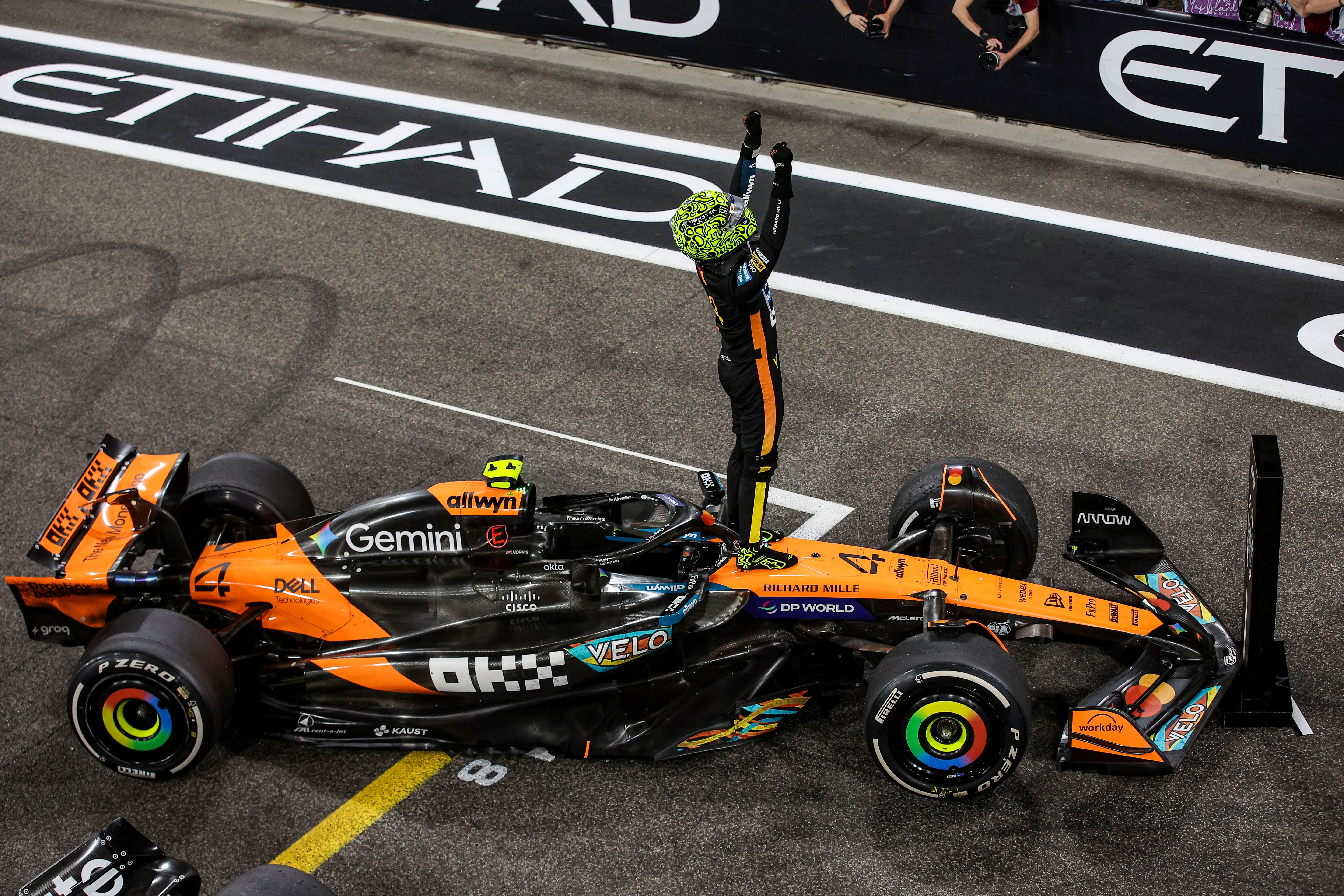 2025 Lando Norris Signed World Championship Season Used McLaren F1 Helmet