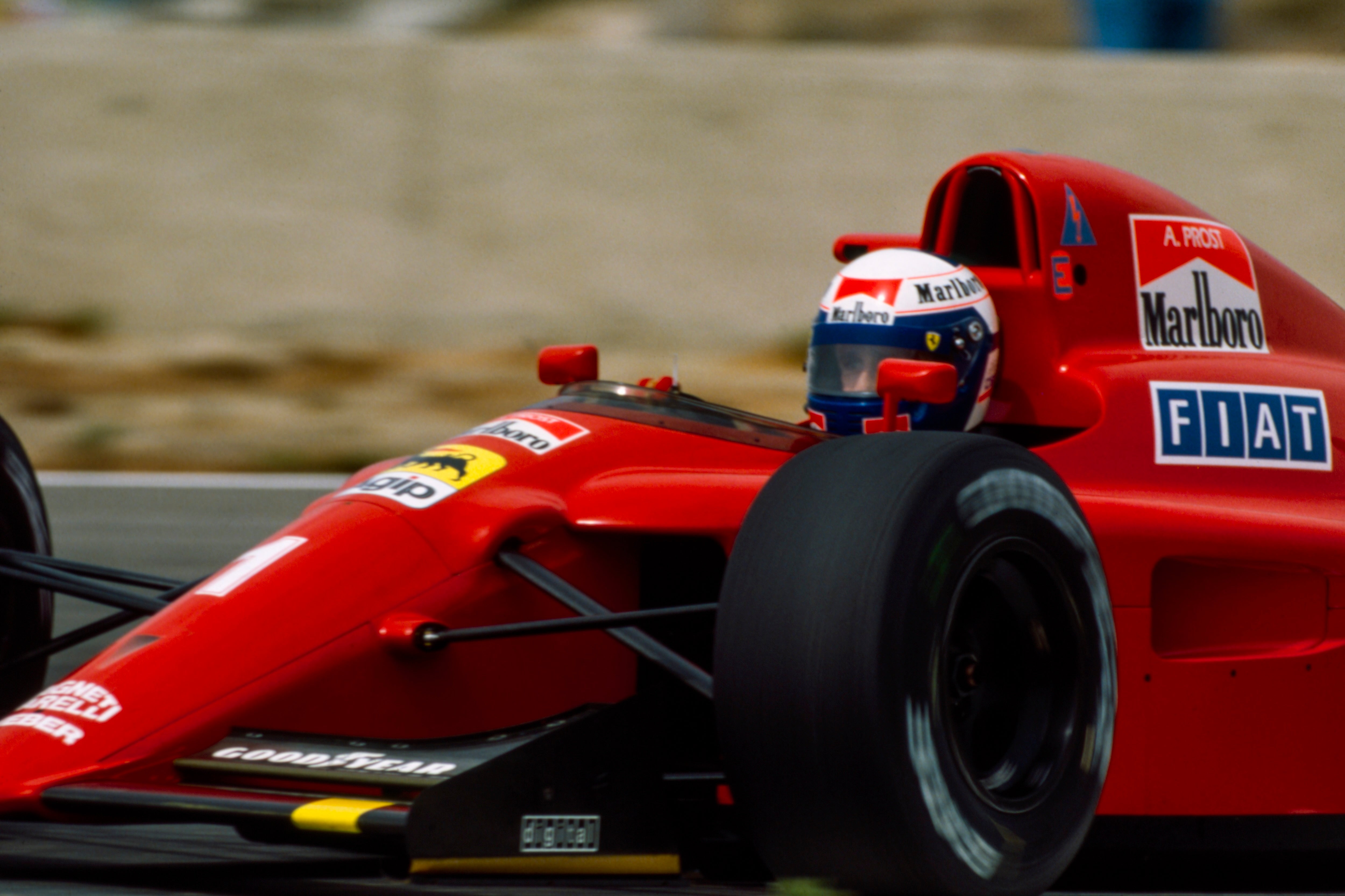 1990 Alain Prost Replica Scuderia Ferrari F1 Helmet