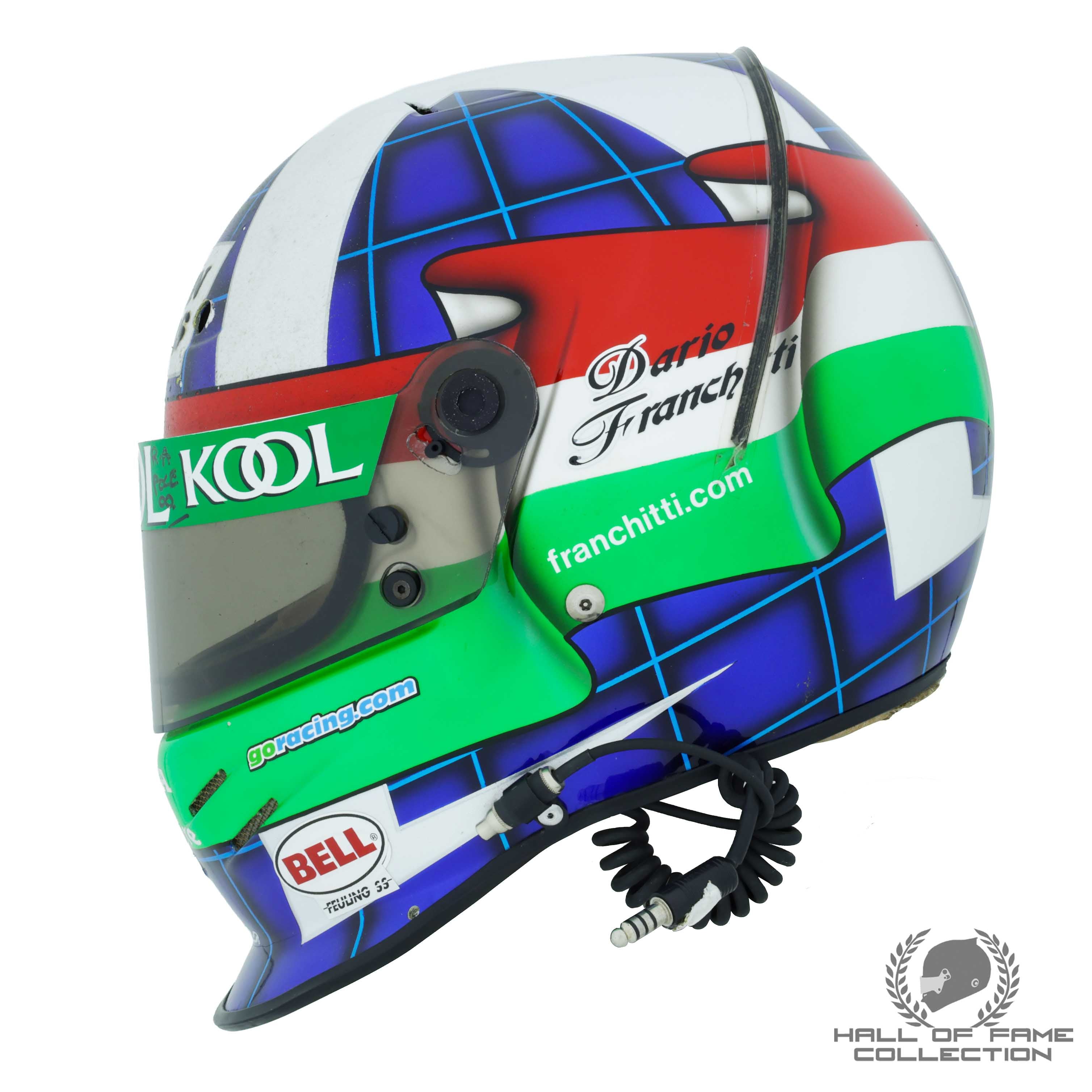 2000 Dario Franchitti Michigan 500 Race Used Team Green IndyCar Helmet