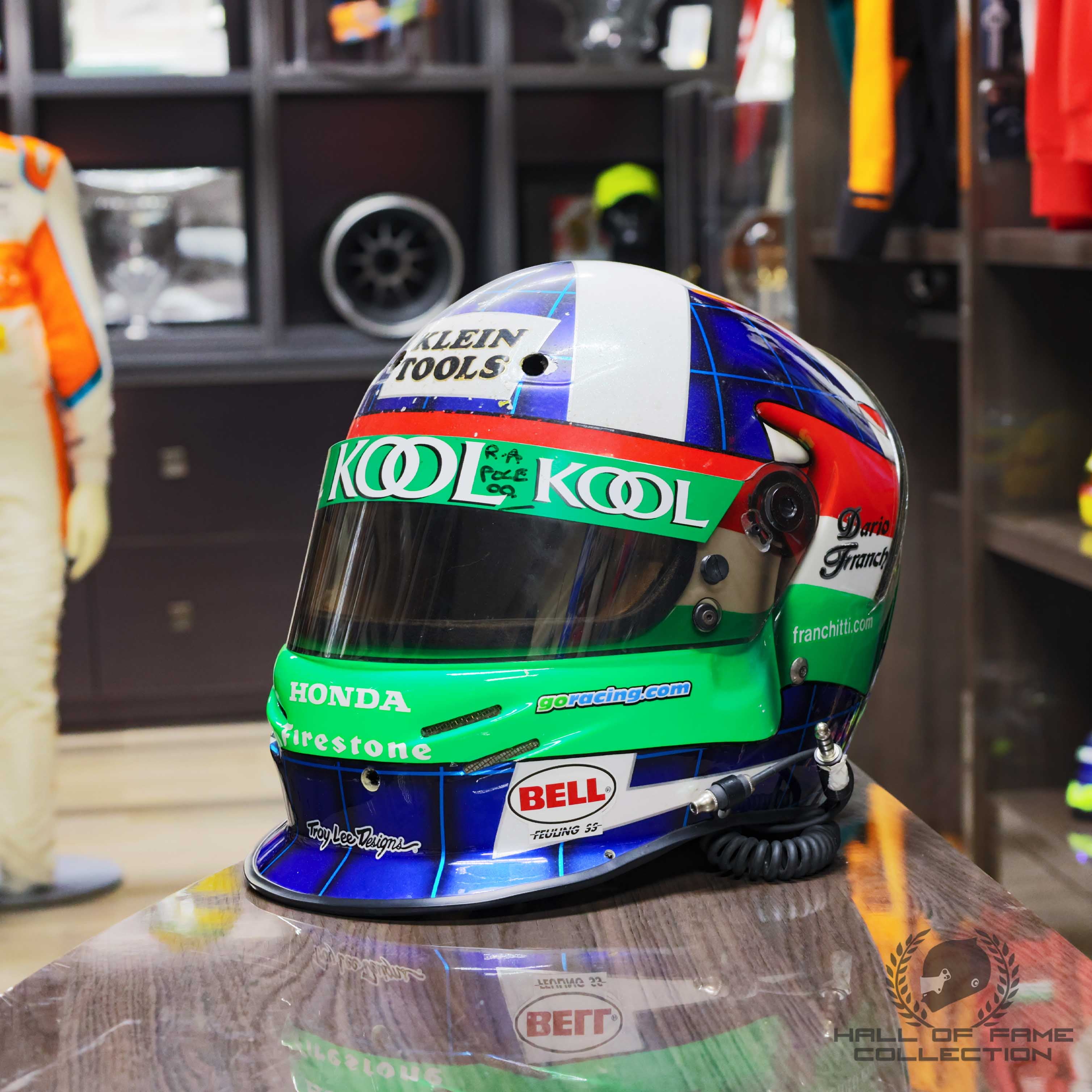 2000 Dario Franchitti Michigan 500 Race Used Team Green IndyCar Helmet