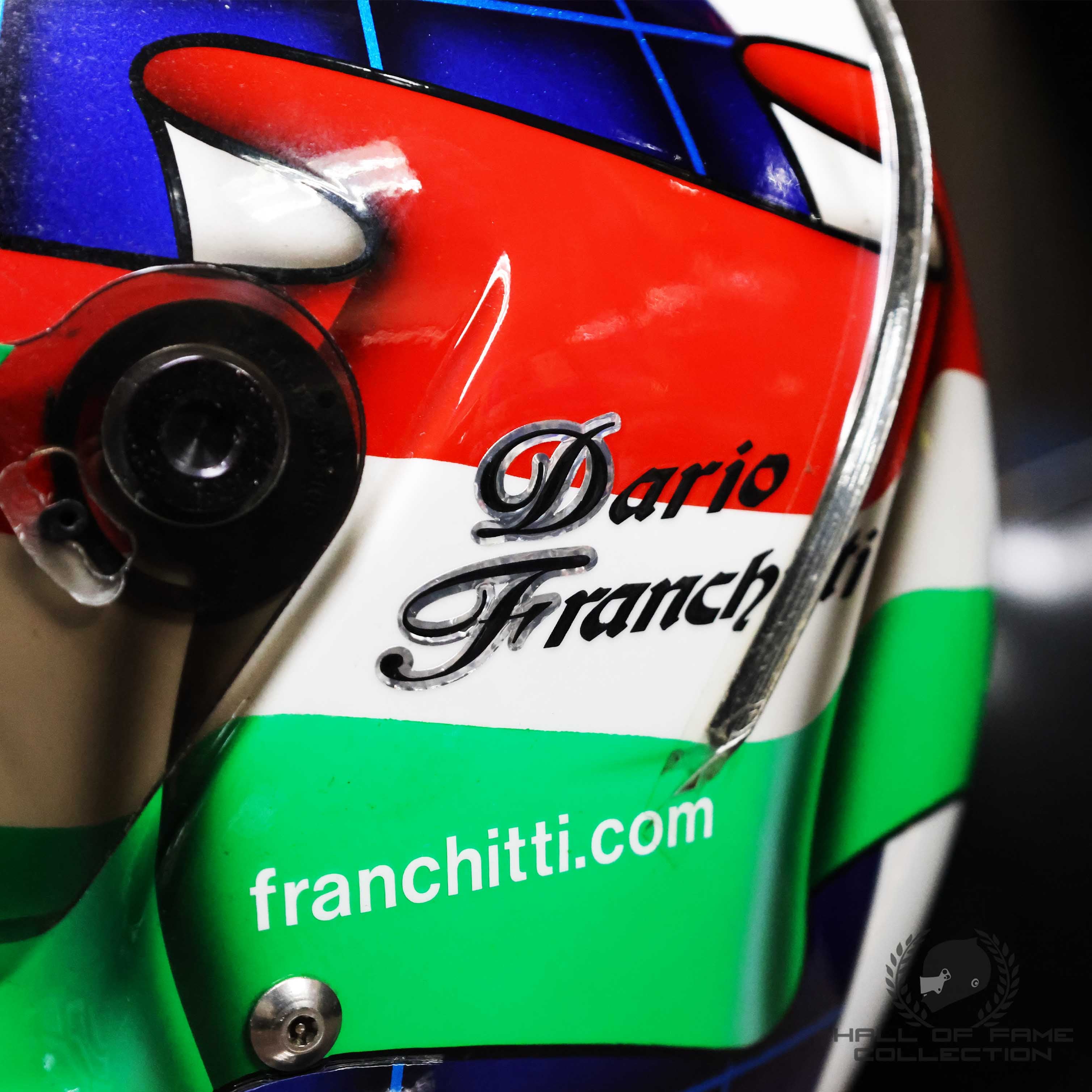 2000 Dario Franchitti Michigan 500 Race Used Team Green IndyCar Helmet