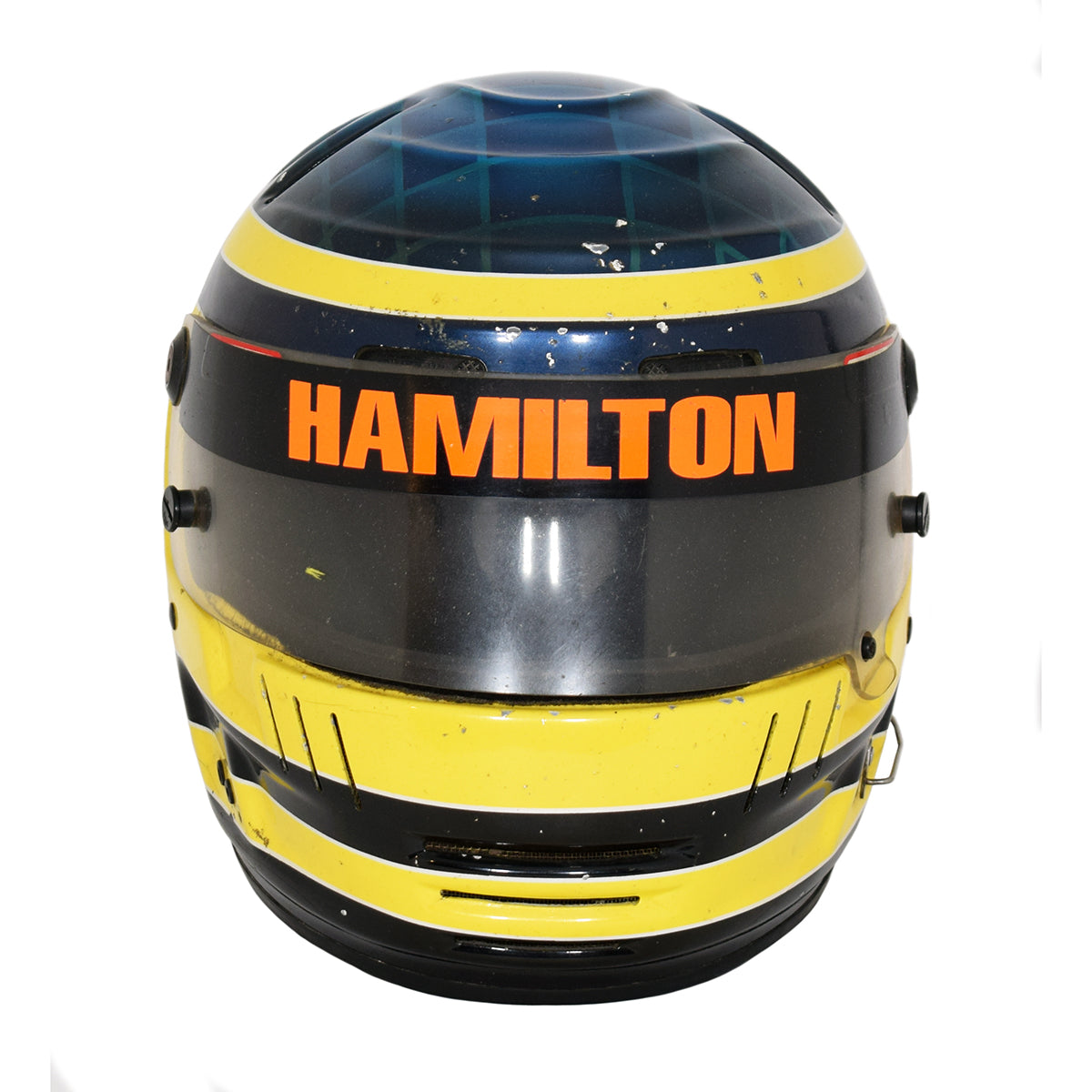 1993 Davey Hamilton Signed Indy 500 Used Simpson Shark IndyCar Helmet