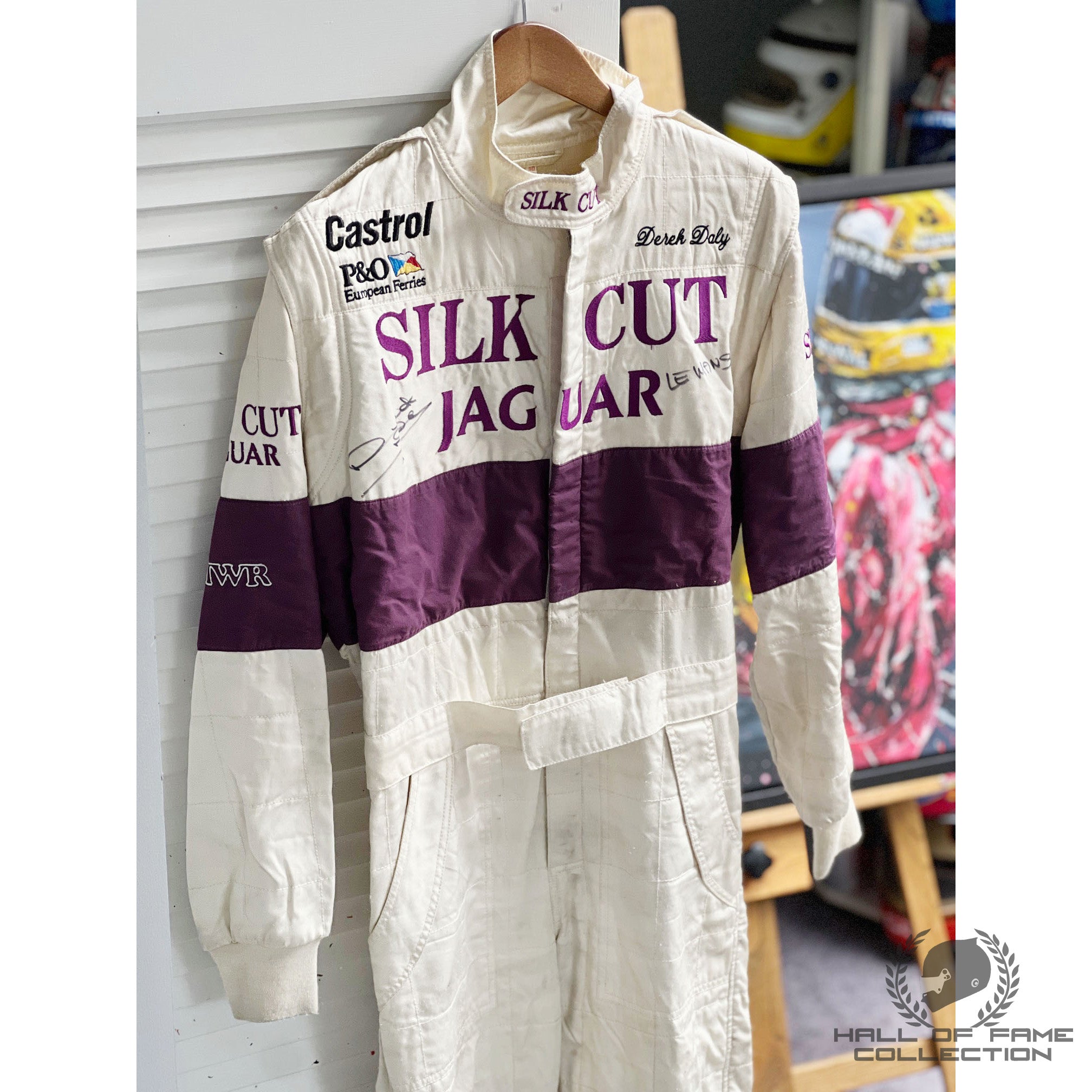 1988 Derek Daly Signed 24 Hrs of Le Mans Race Used Silk Cut Jaguar Sportscar Suit, Helmet + More