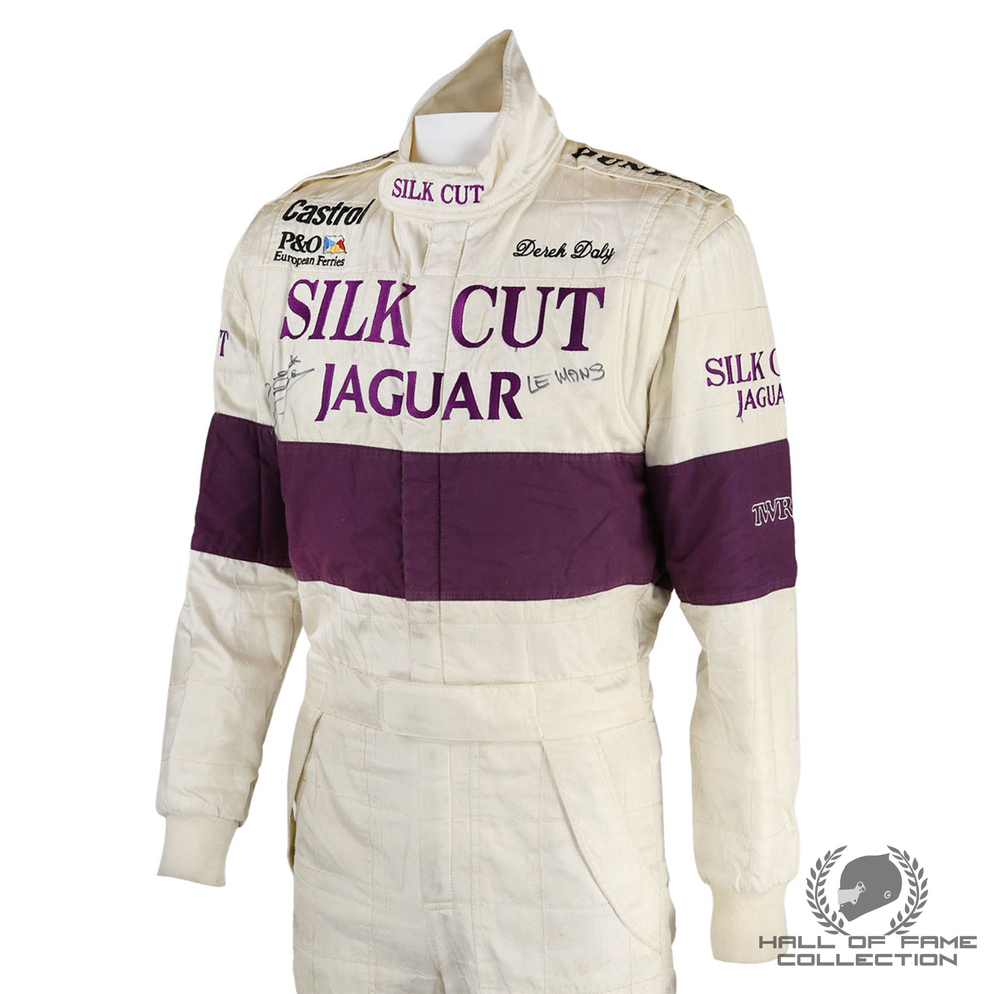 1988 Derek Daly Signed 24 Hrs of Le Mans Race Used Silk Cut Jaguar Sportscar Suit, Helmet + More