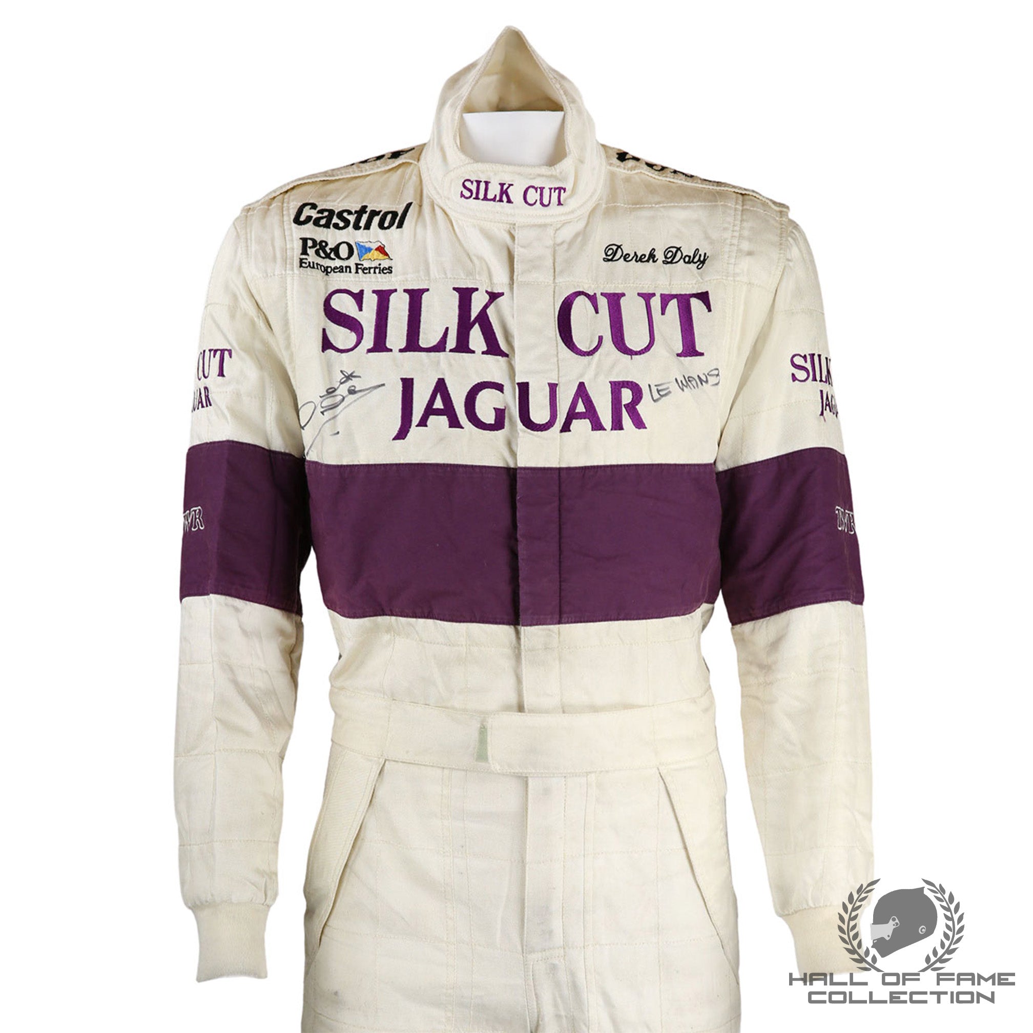 1988 Derek Daly Signed 24 Hrs of Le Mans Race Used Silk Cut Jaguar Sportscar Suit, Helmet + More