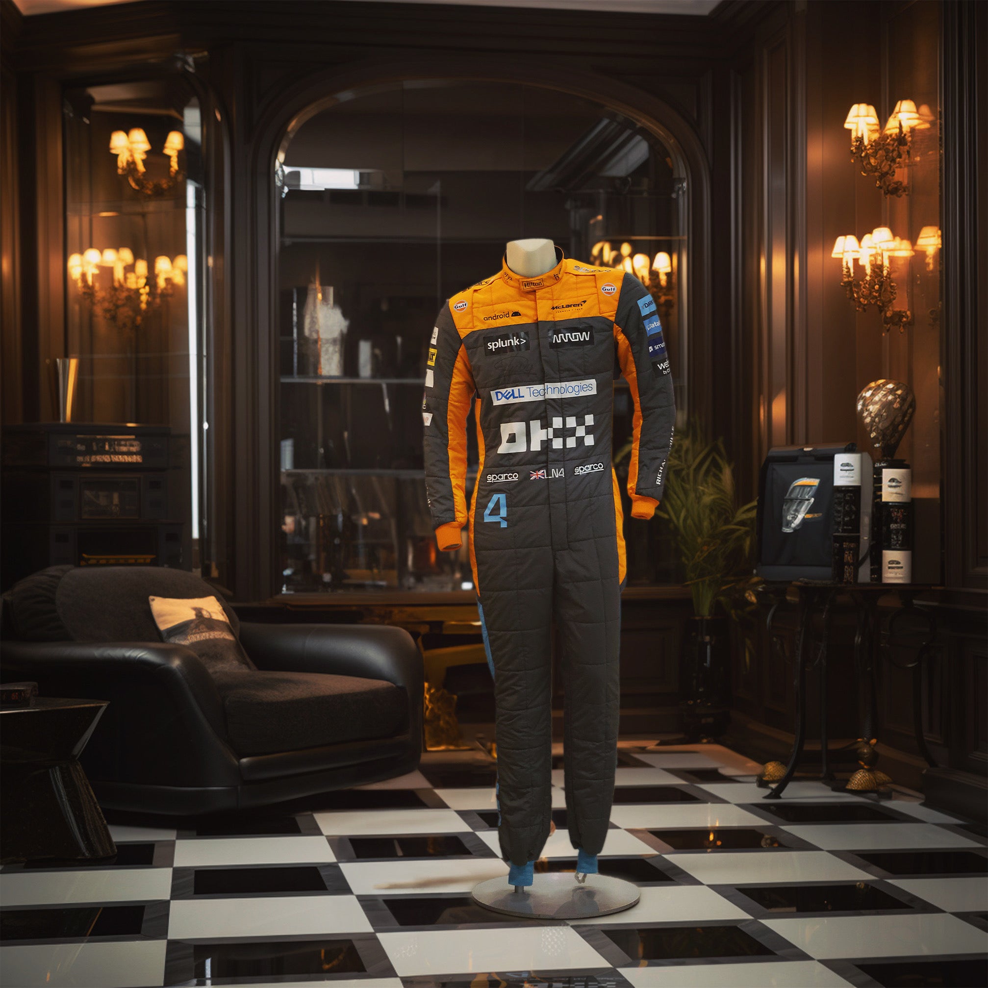 2022 Lando Norris Signed Azerbaijan Grand Prix Used McLaren F1 Suit