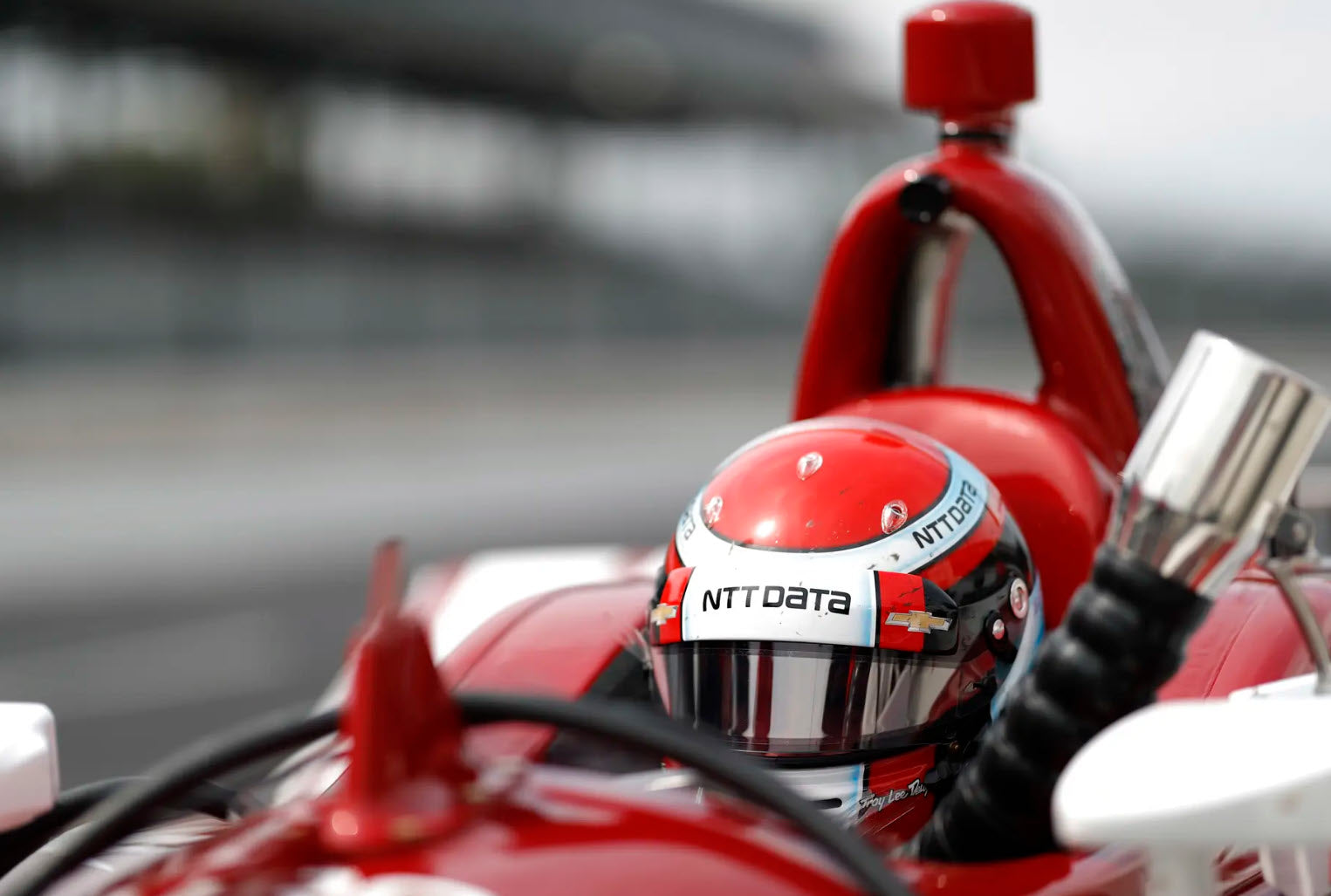 2019 Ed Jones Signed Indy 500 Used Ed Carpenter Racing Scuderia Corsa IndyCar Helmet