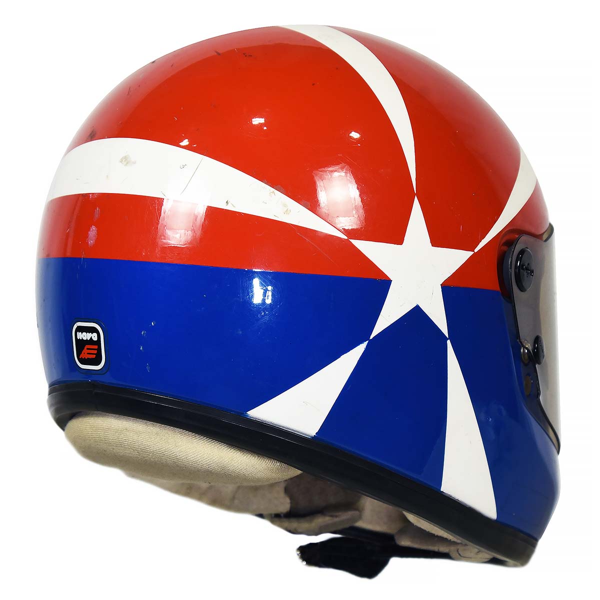 1982 Eddie Cheever Rare Race Used Nava Equipe Talbot Gitanes F1 Helmet