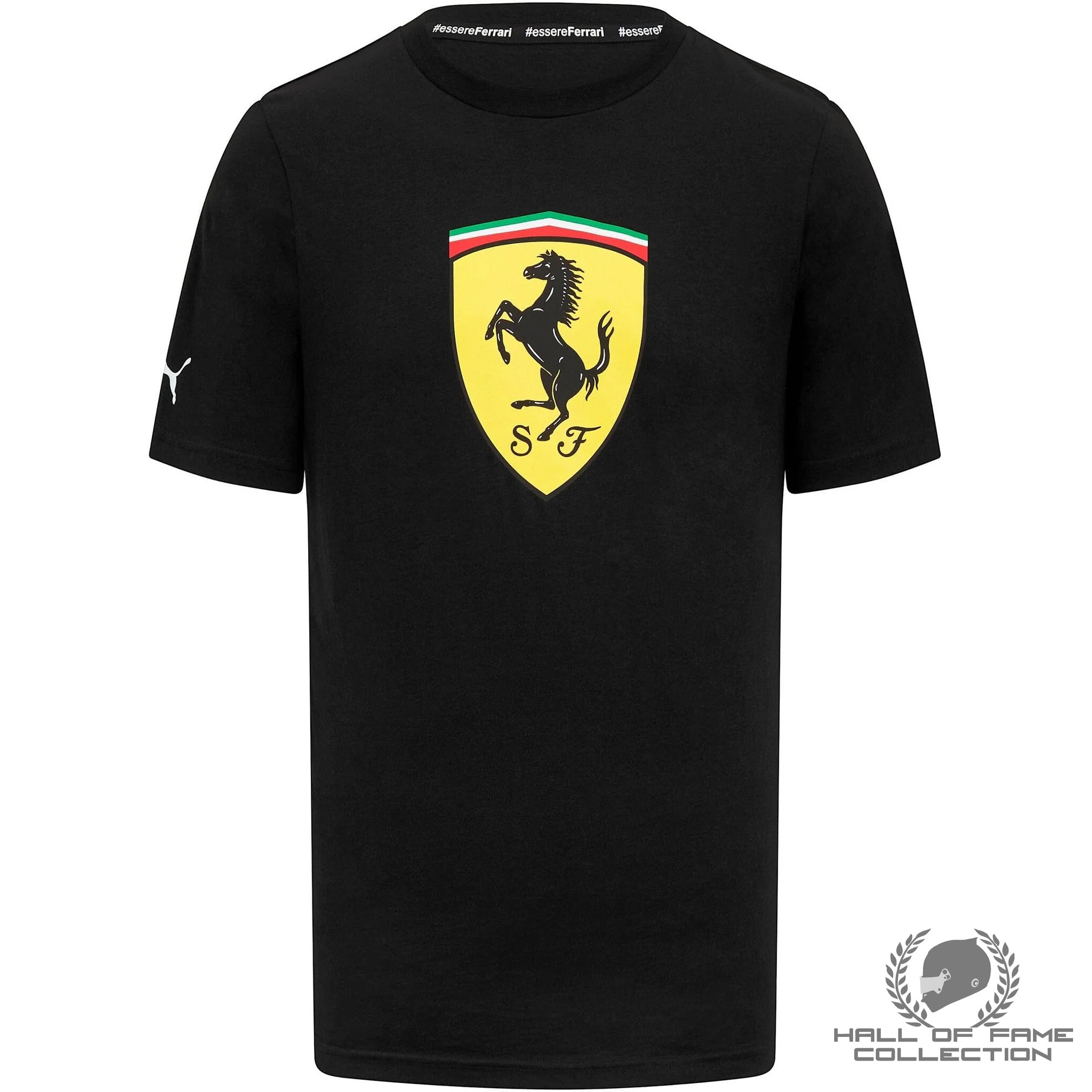 Scuderia Ferrari F1 Men's Puma Large Shield T-Shirt -Black