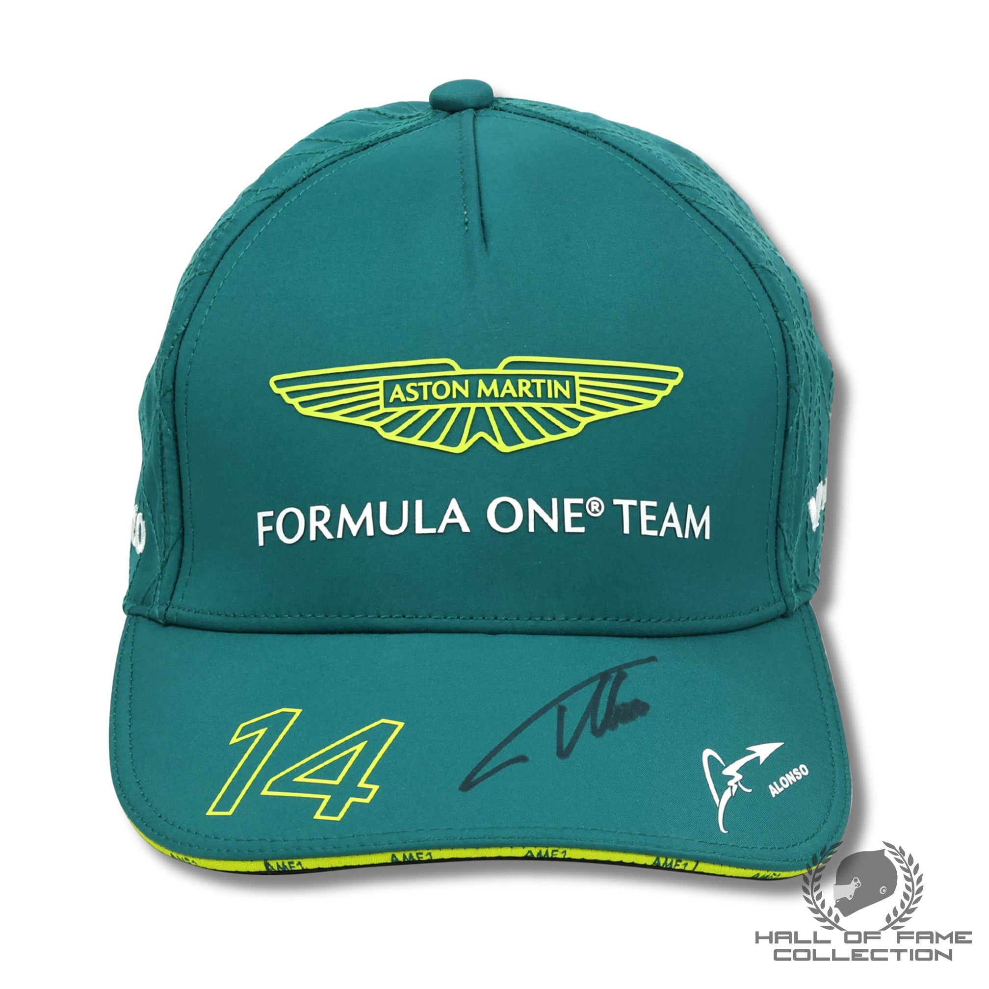 Fernando Alonso Signed Aston Martin Cognizant Team F1 Hat
