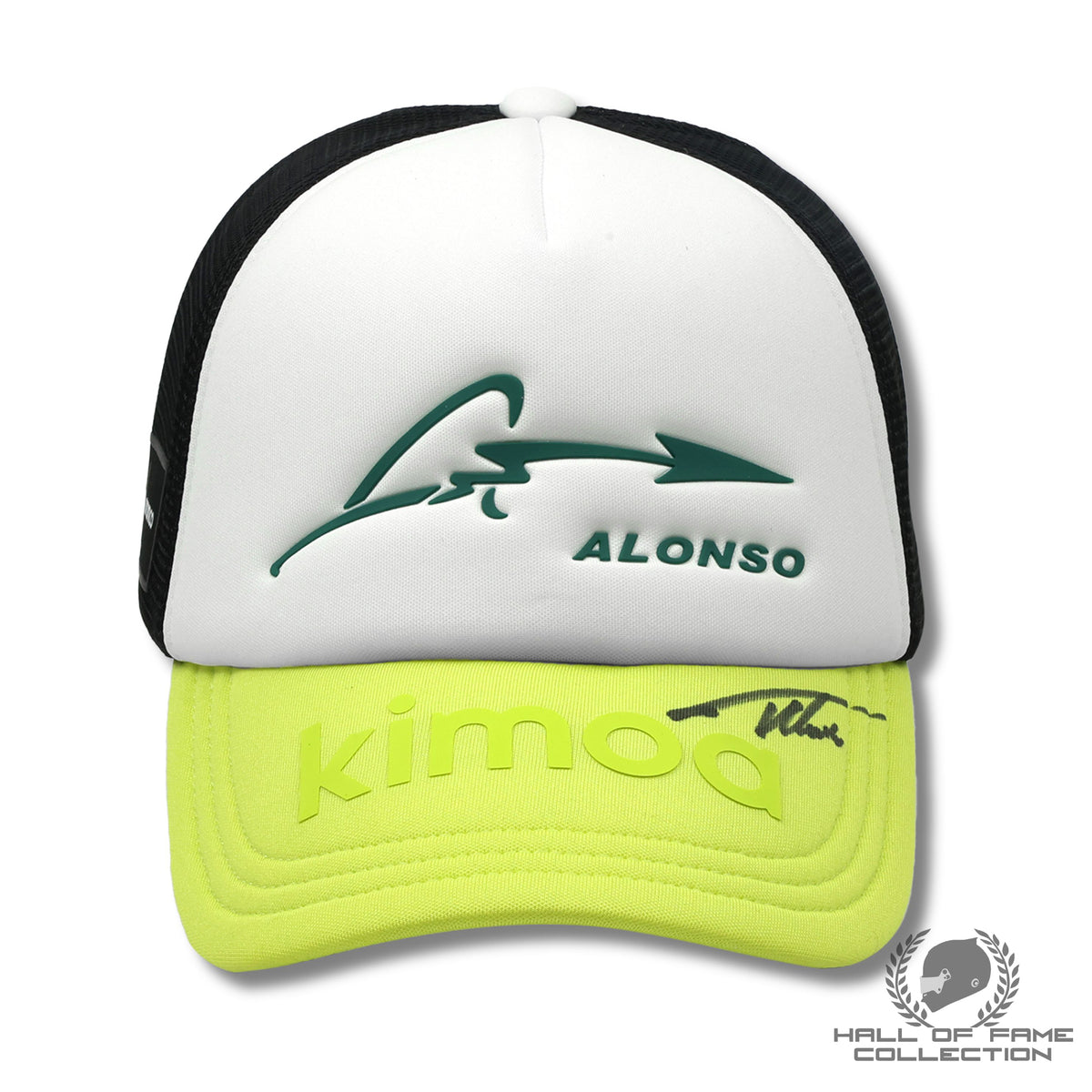 Fernando Alonso Signed Aston Martin Kimoa F1 Trucker Hat