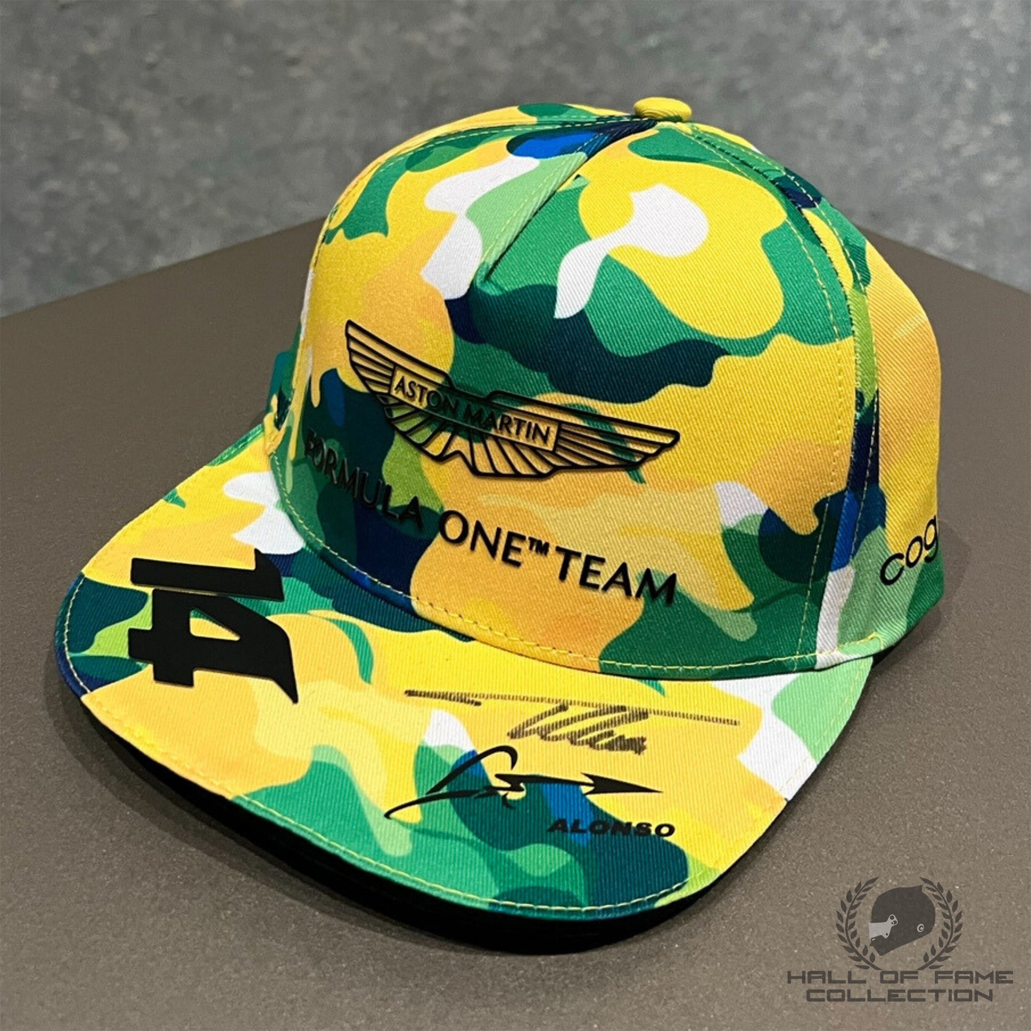 Fernando Alonso Signed Brazilian GP Aston Martin F1 Hat