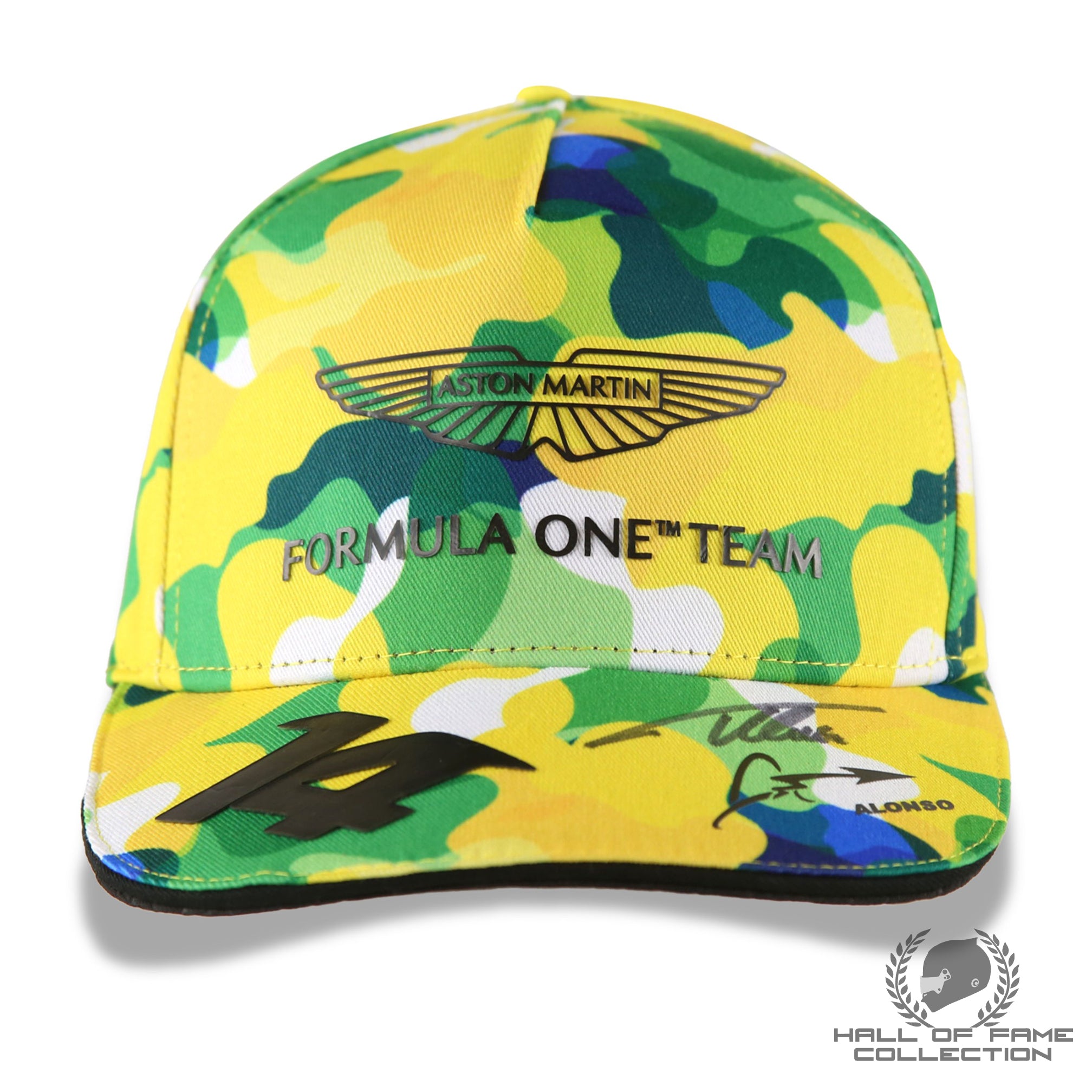 Fernando Alonso Signed Brazilian GP Aston Martin F1 Hat