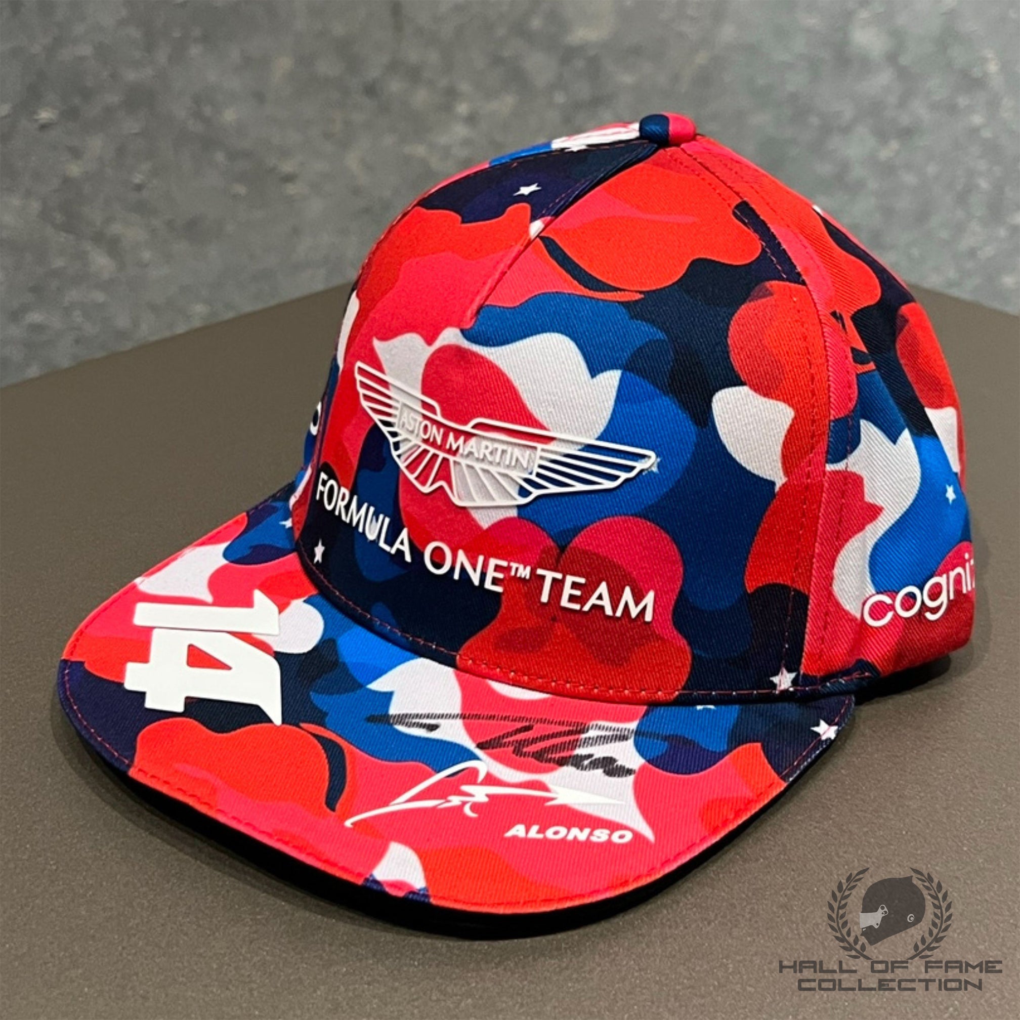 Fernando Alonso Signed United States GP Aston Martin F1 Hat