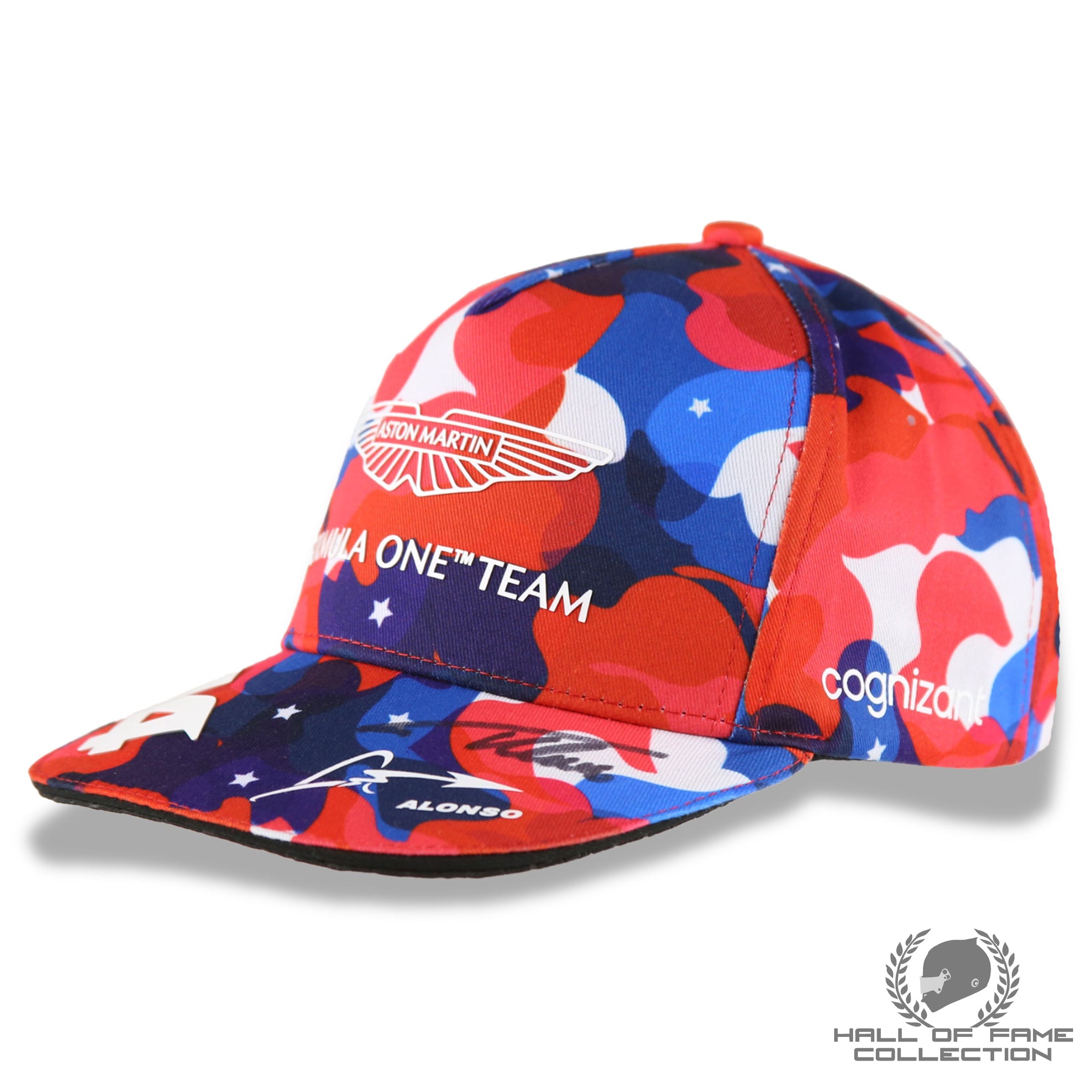 Fernando Alonso Signed United States GP Aston Martin F1 Hat