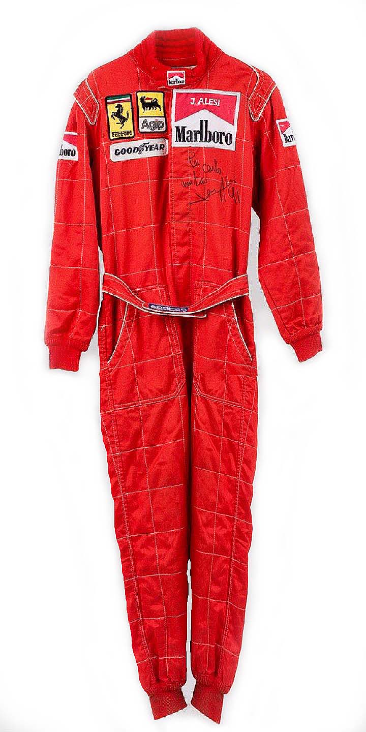 1991 Jean Alesi Race Worn Ferrari F1 Suit