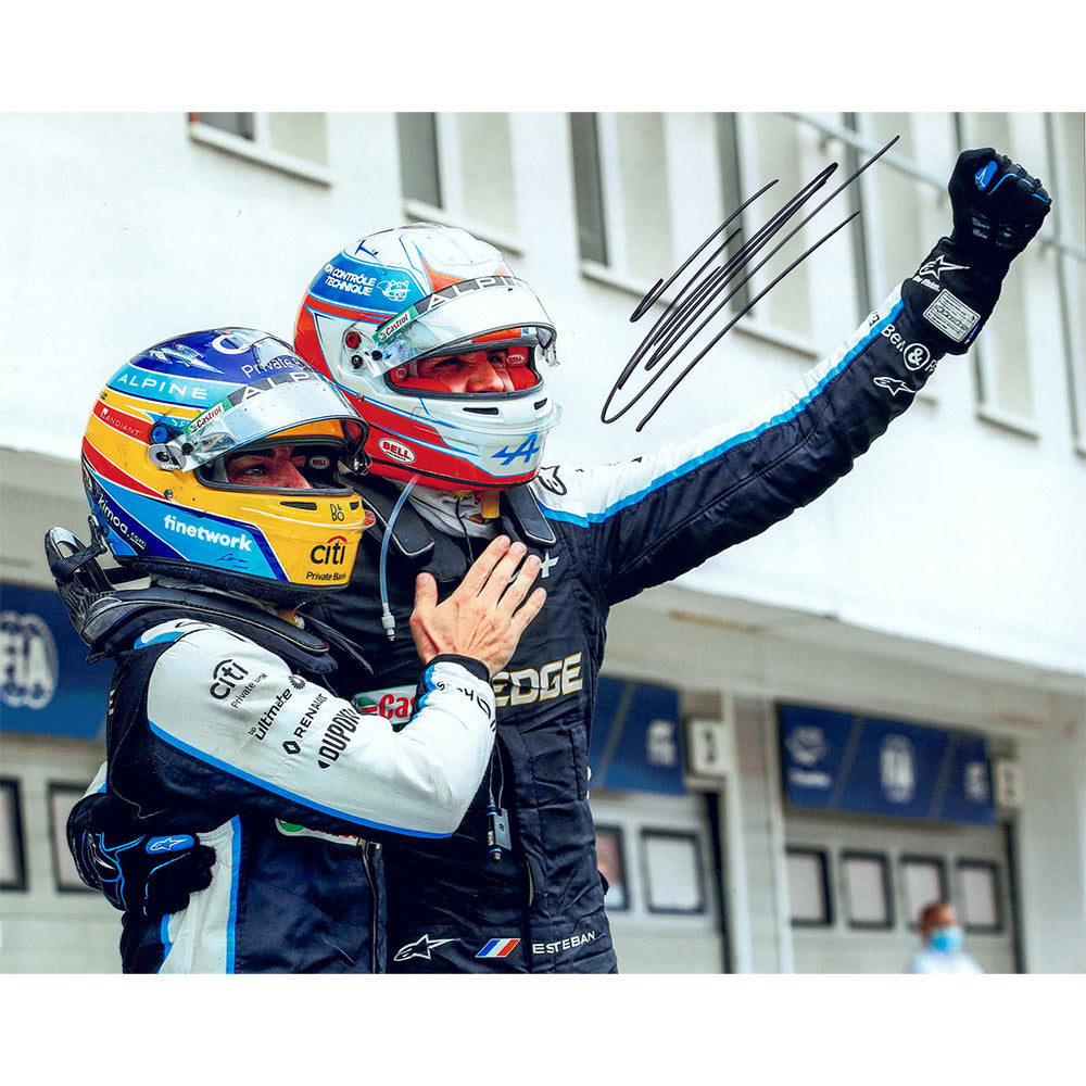 2021 F1 8x10 Collector Set: Photo #25 Esteban Ocon Alpine "First Win" Signed 1 of 25