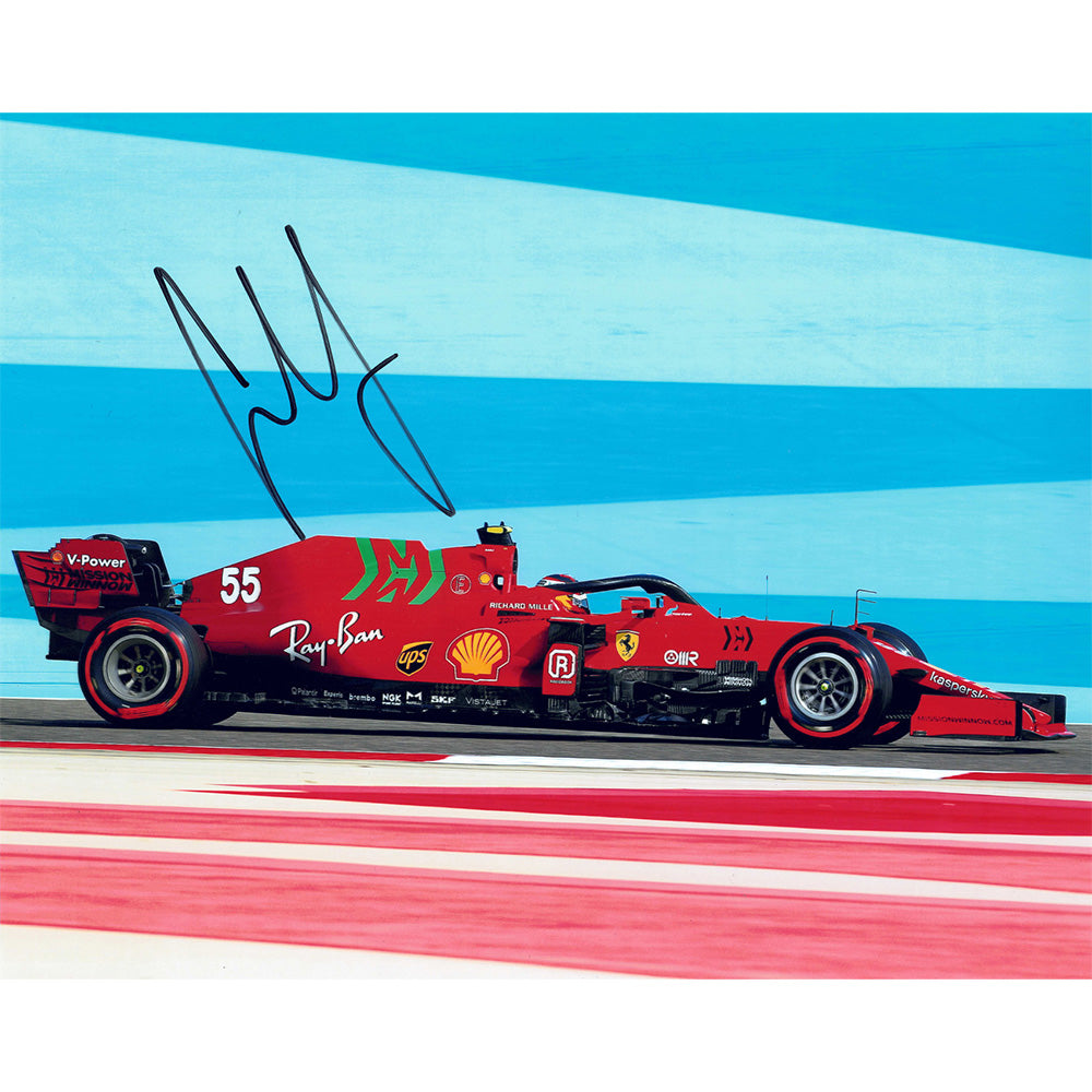 2021 F1 8x10 Collector Set: Photo #1 Carlos Sainz Ferrari Signed 1 of 25
