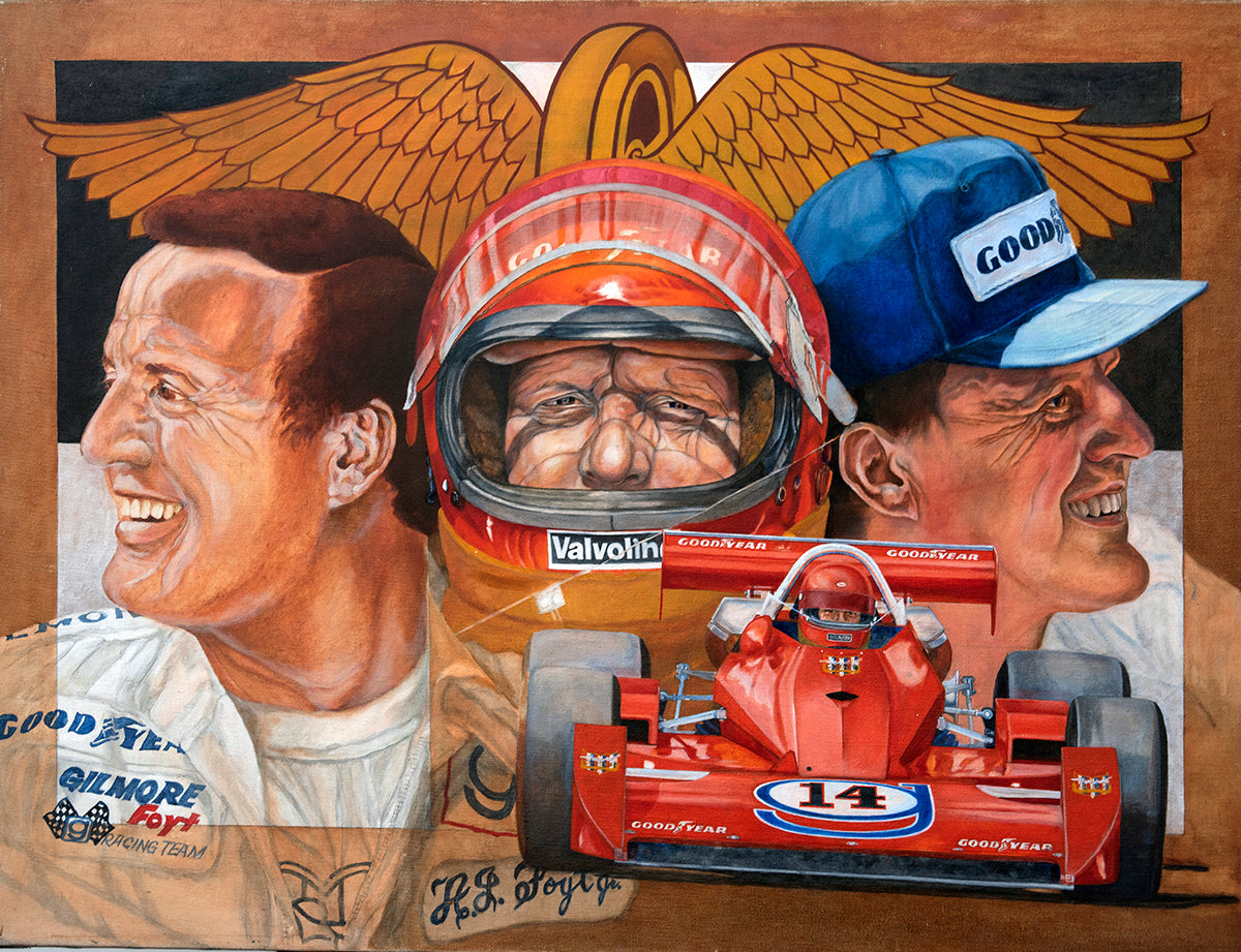 1977 A.J. Foyt Indy 500 Winning Original Ron Burton Artwork