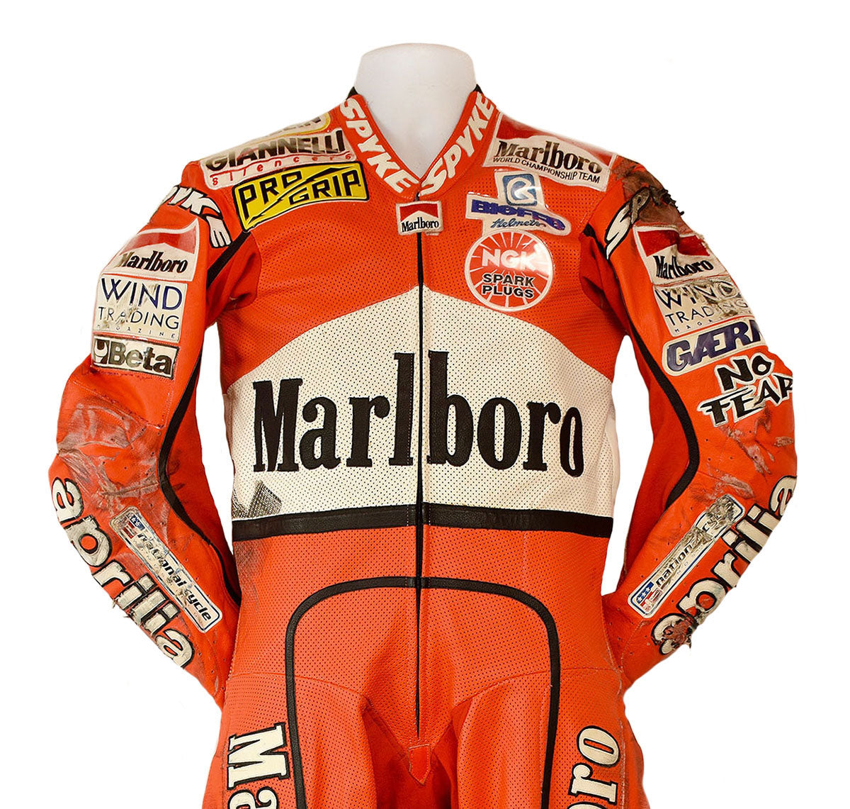 1997 Gary McCoy Race Used 125cc World Championship Marlboro Aprilia Leathers