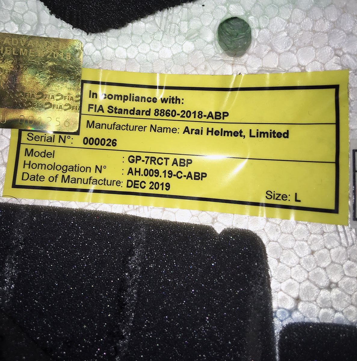 2020 Pierre Gasly Signed Race Used Scuderia AlphaTauri Arai GP-7 F1 Helmet