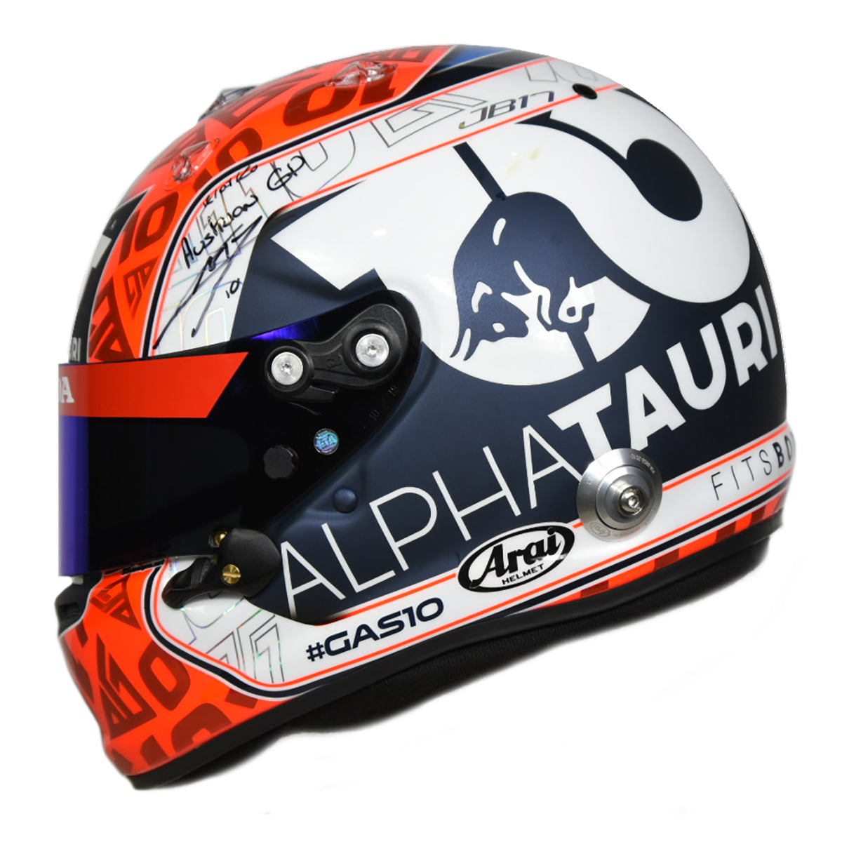 2020 Pierre Gasly Signed Race Used Scuderia AlphaTauri Arai GP-7 F1 Helmet