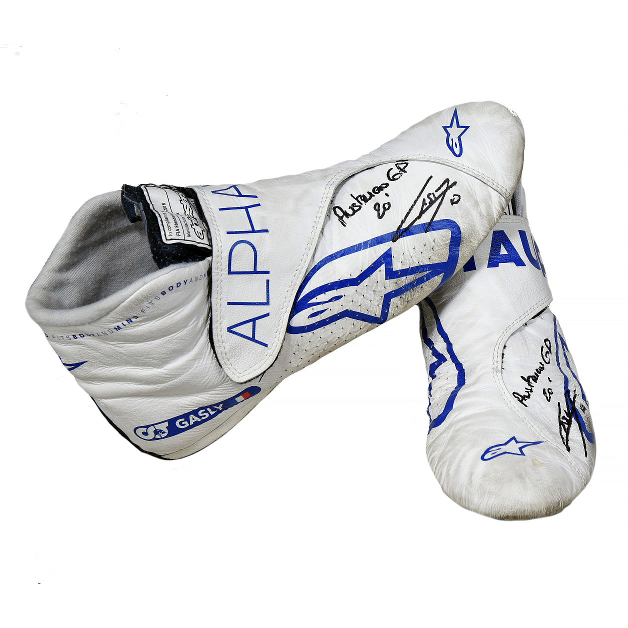 2020 Pierre Gasly Signed Race Used Austrian Grand Prix’s Scuderia AlphaTauri F1 Boots