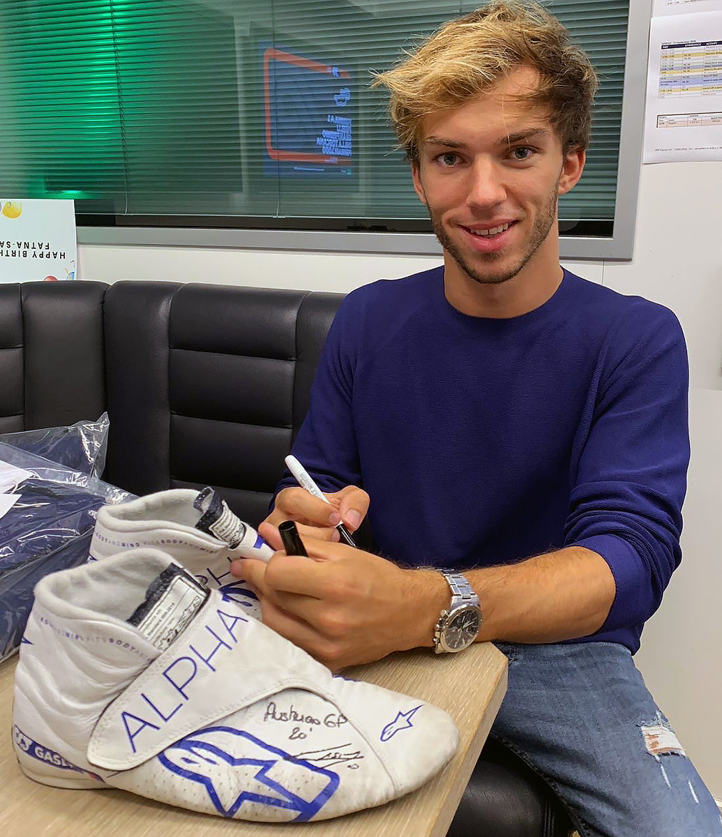 2020 Pierre Gasly Signed Race Used Austrian Grand Prix’s Scuderia AlphaTauri F1 Boots