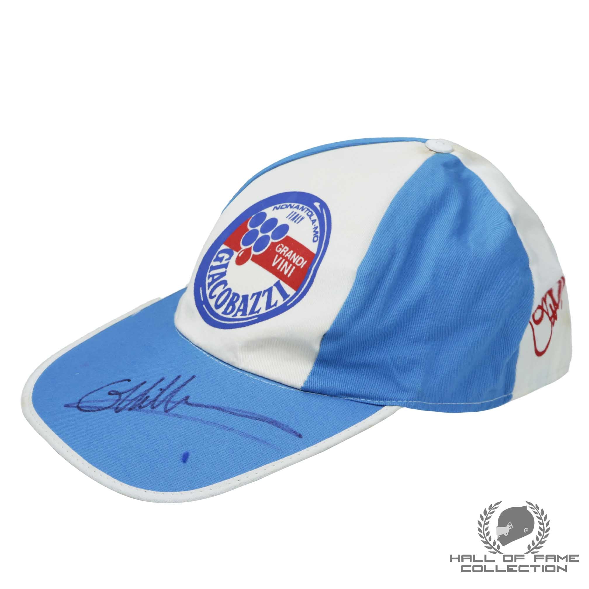 Gilles Villeneuve Signed Personal Sponsor Giacobazzi F1 Hat