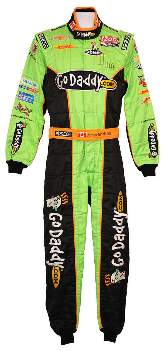 2012 James Hinchcliffe Signed GoDaddy Andretti Autosport IndyCar Race Worn Suit
