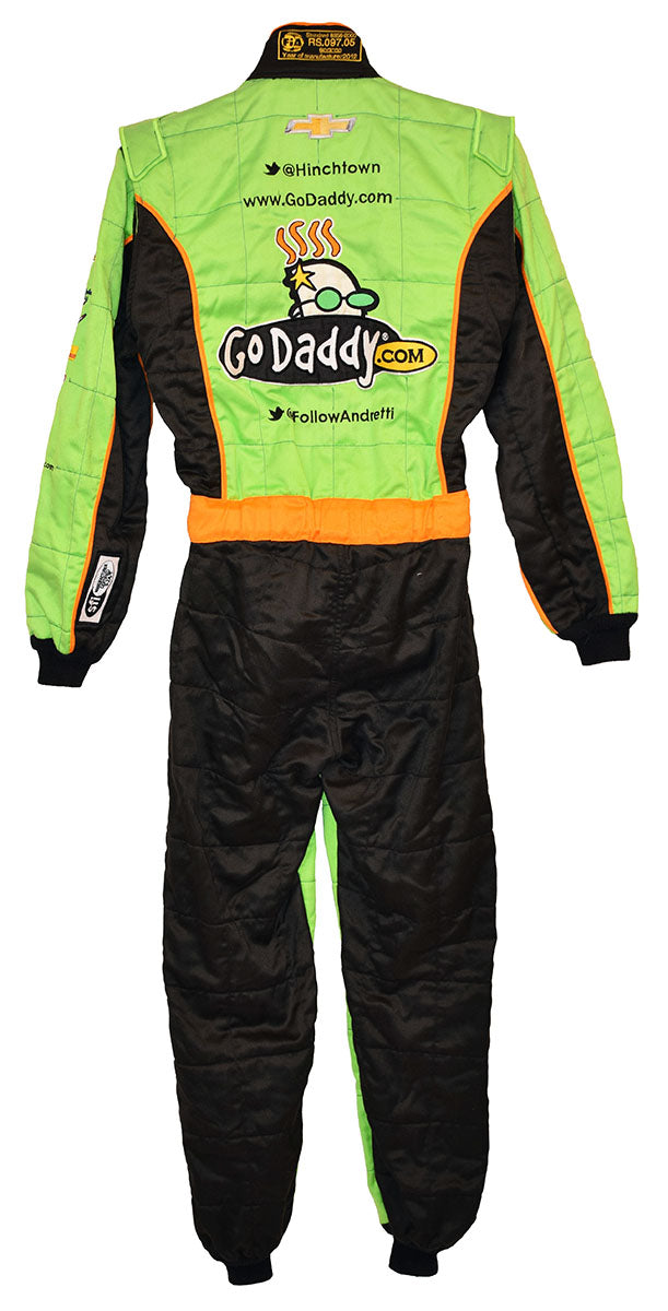 2012 James Hinchcliffe Signed GoDaddy Andretti Autosport IndyCar Race Worn Suit