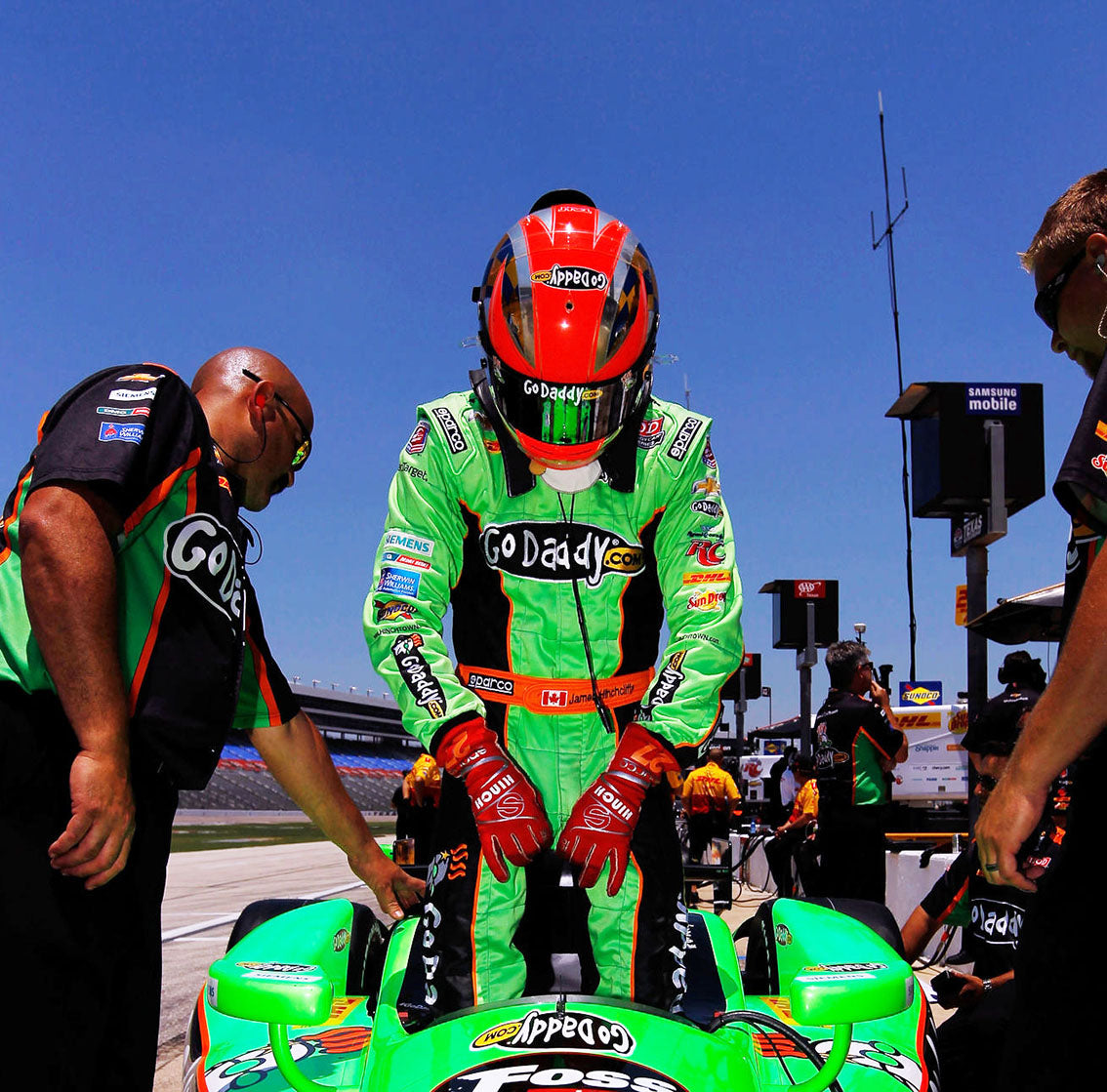 2012 James Hinchcliffe Signed GoDaddy Andretti Autosport IndyCar Race Worn Suit