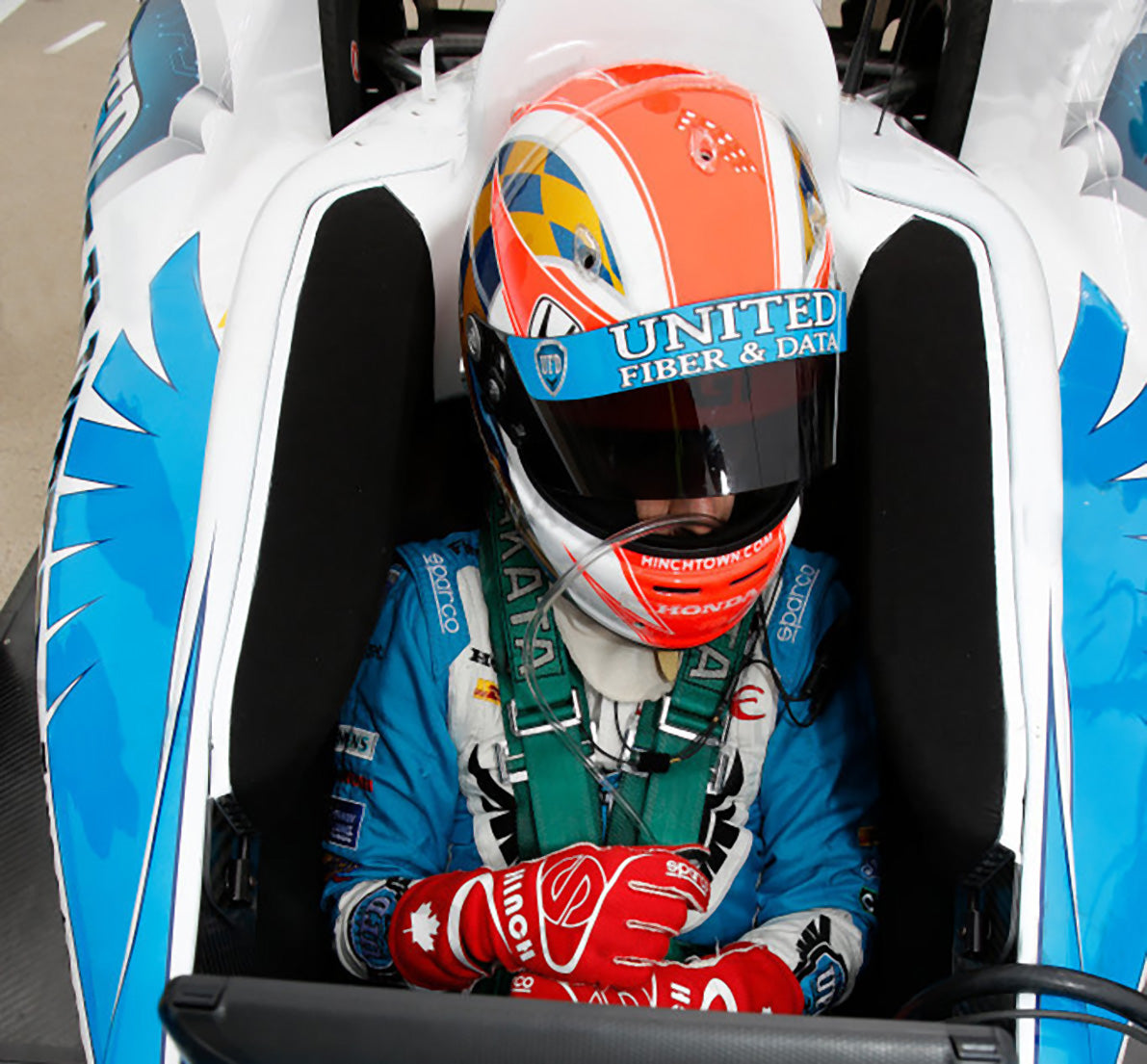 2014 James Hinchcliffe Signed Race Used Andretti Autosport IndyCar Helmet