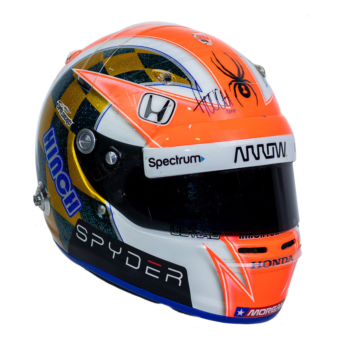2017 James Hinchcliffe Signed Race Used Schmidt Peterson Motorsports IndyCar Helmet