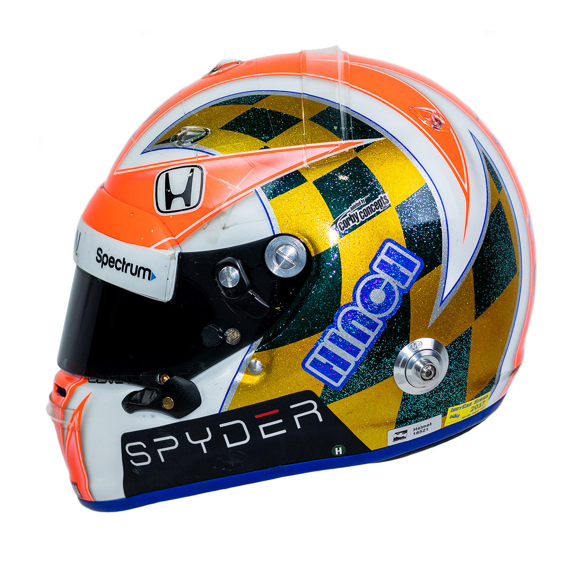 2017 James Hinchcliffe Signed Race Used Schmidt Peterson Motorsports IndyCar Helmet