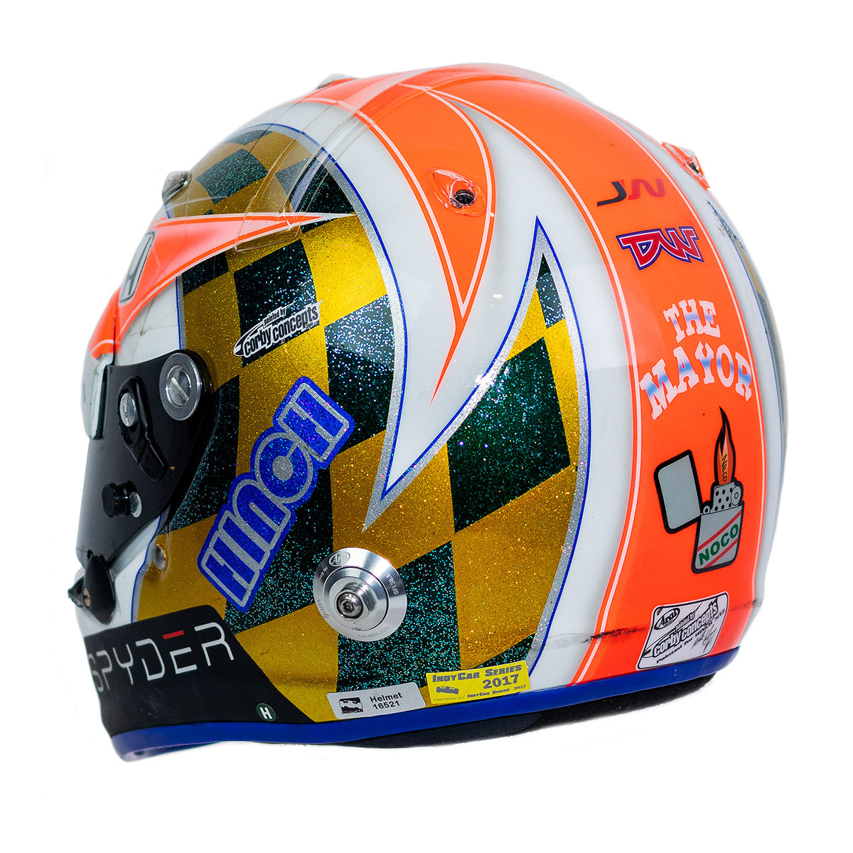 2017 James Hinchcliffe Signed Race Used Schmidt Peterson Motorsports IndyCar Helmet