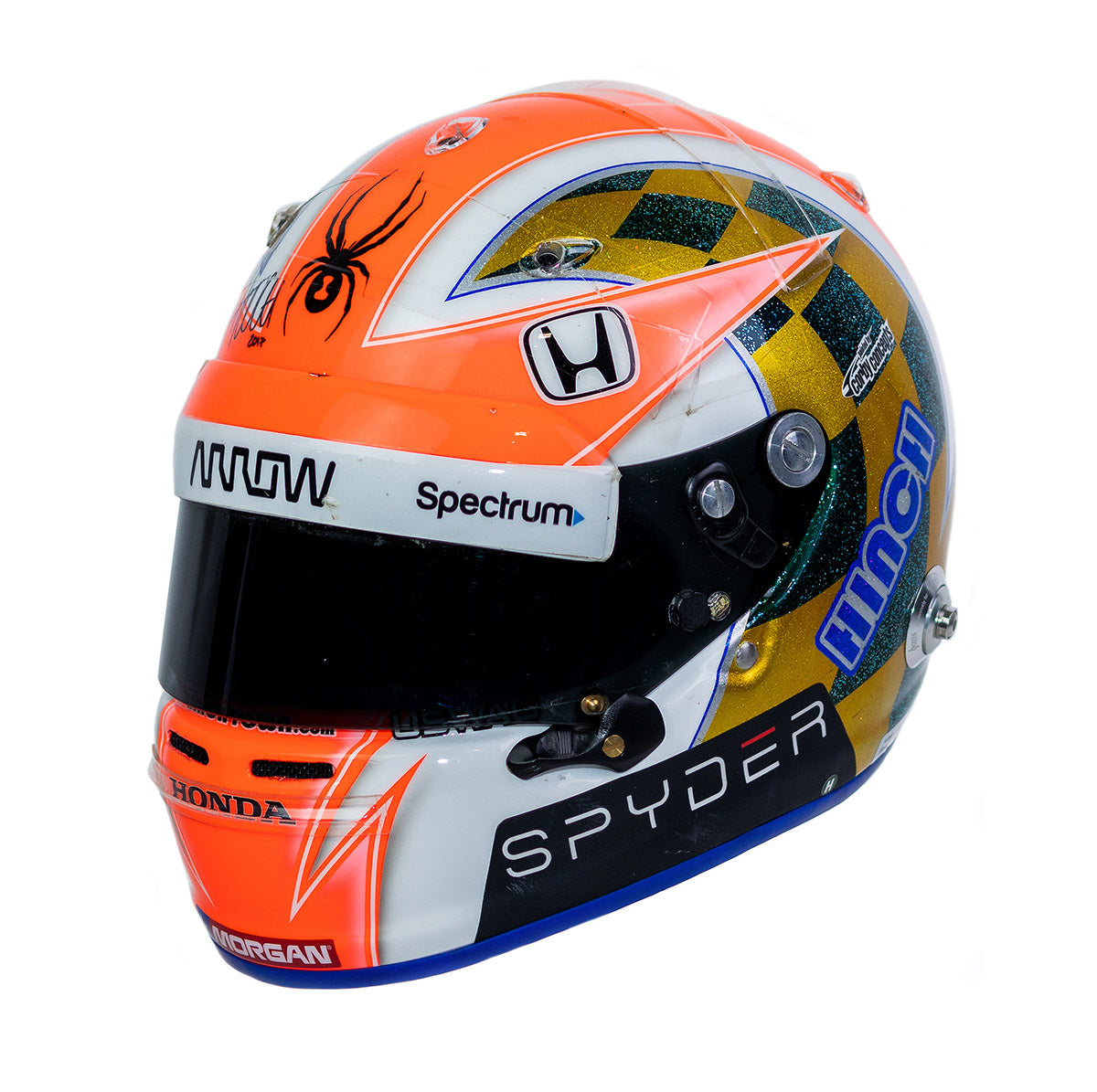 2017 James Hinchcliffe Signed Race Used Schmidt Peterson Motorsports IndyCar Helmet