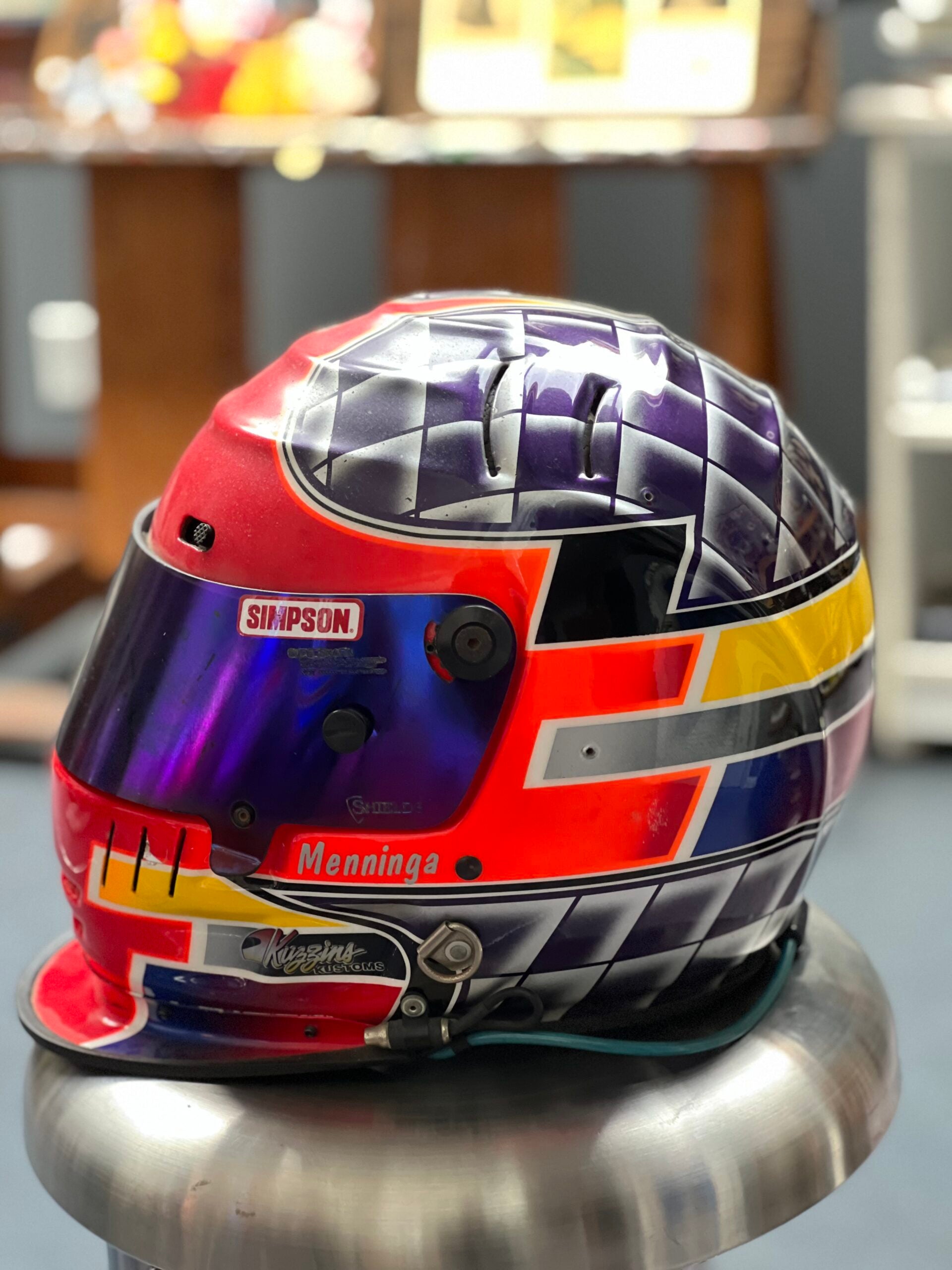 2001 Chris Menninger Race Used Hemelgarn Racing IndyCar Helmet