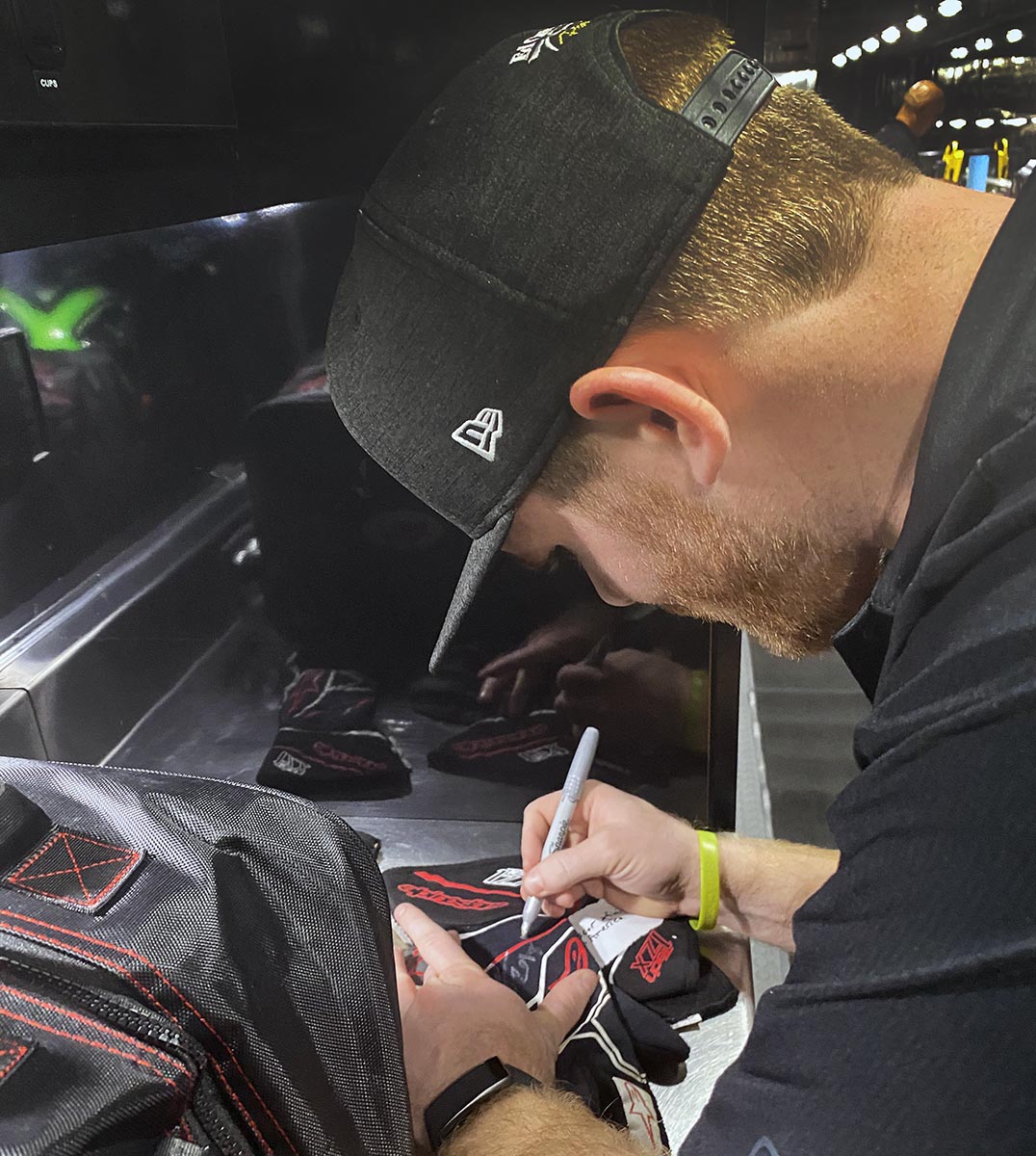 2018 Conor Daly Signed Race Used Toronto Harding Racing Alpinestars IndyCar Gloves