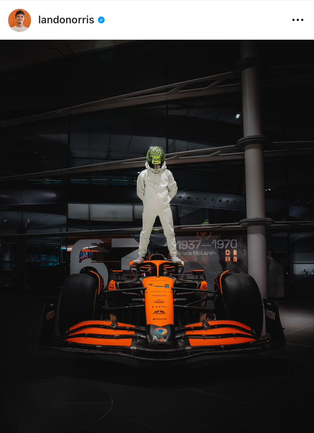 2024 Lando Norris Saudi Arabian Grand Prix Signed Race Used McLaren F1 Helmet